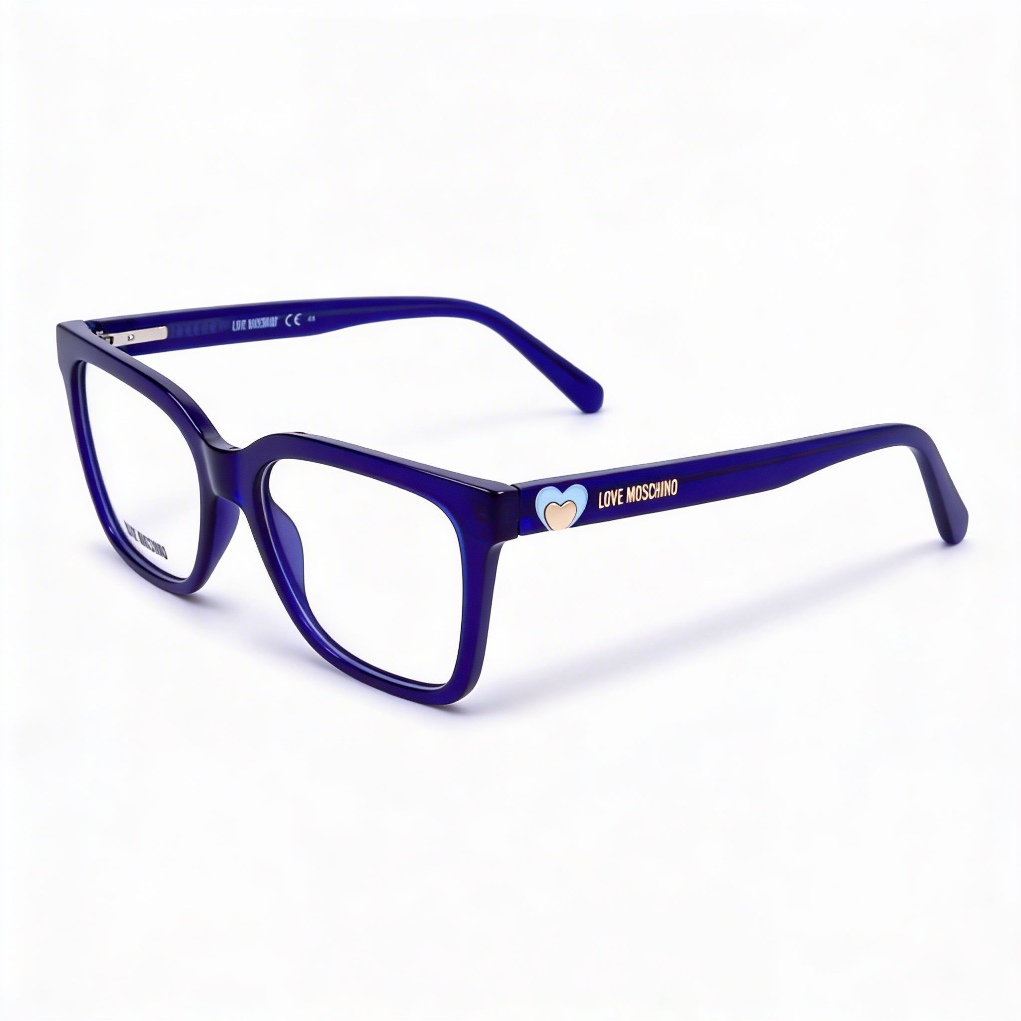 Love Moschino Modern Women's Eyewear in Blue Acetate, Non-polarised Polycarbonate Lenses, 52mm, Photo 1