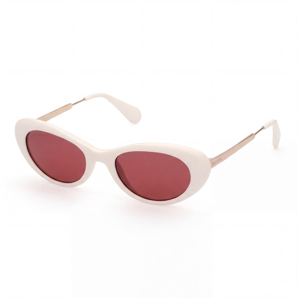 Max&Co. Casual Style Women's White Plastic Frame Grey Plastic Lens Sunglasses 52-20-140, Photo 1