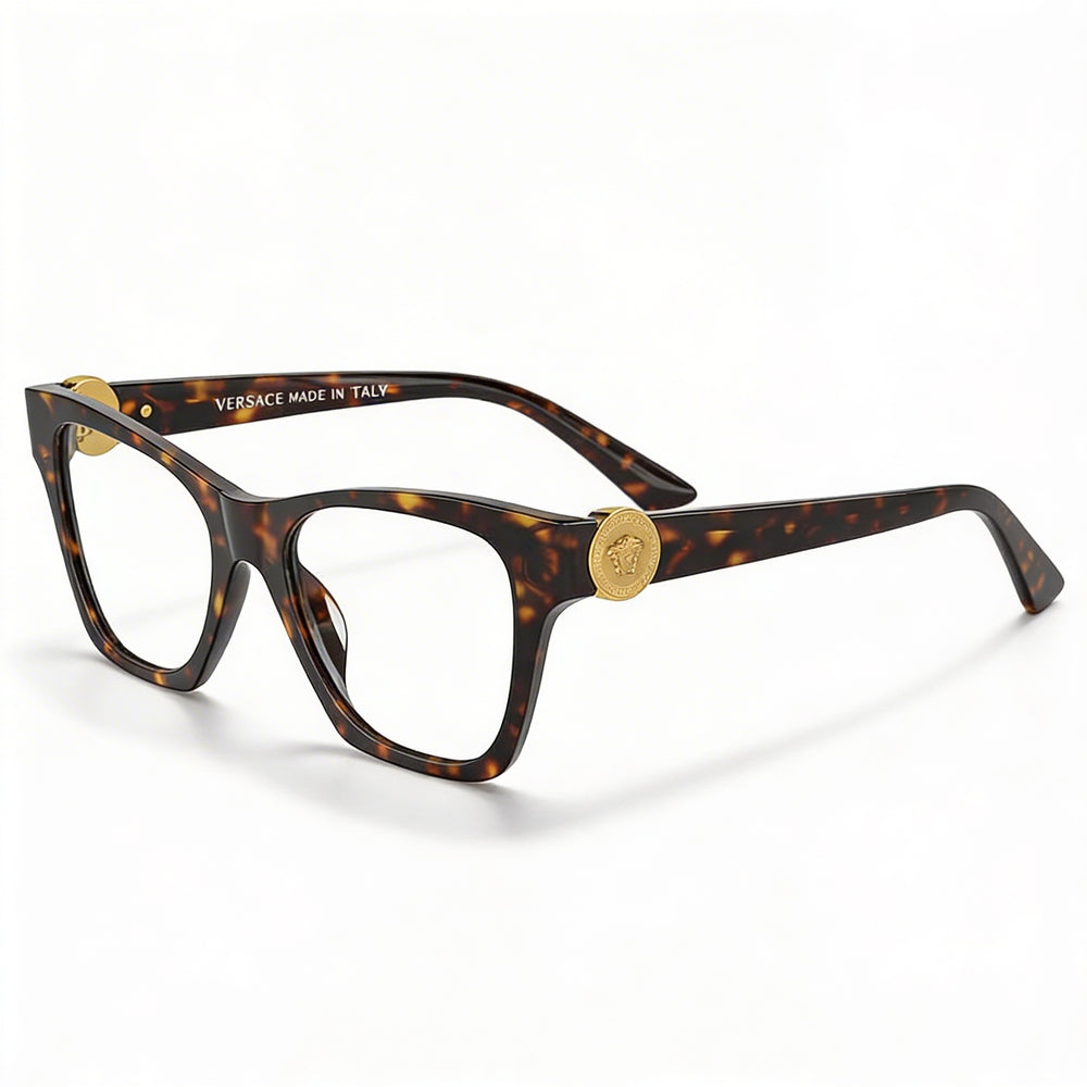 Gafas Versace 0VE3341U para mujer, color Habana, montura de plástico, tamaño 52-18-145mm