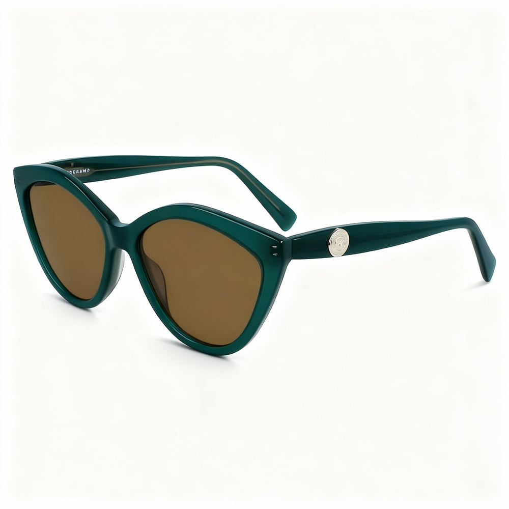 Longchamp LO730S Women’s Casual Style Green Acetate Frame Dark Green Non-Polarized UV Protection Sunglasses 56mm