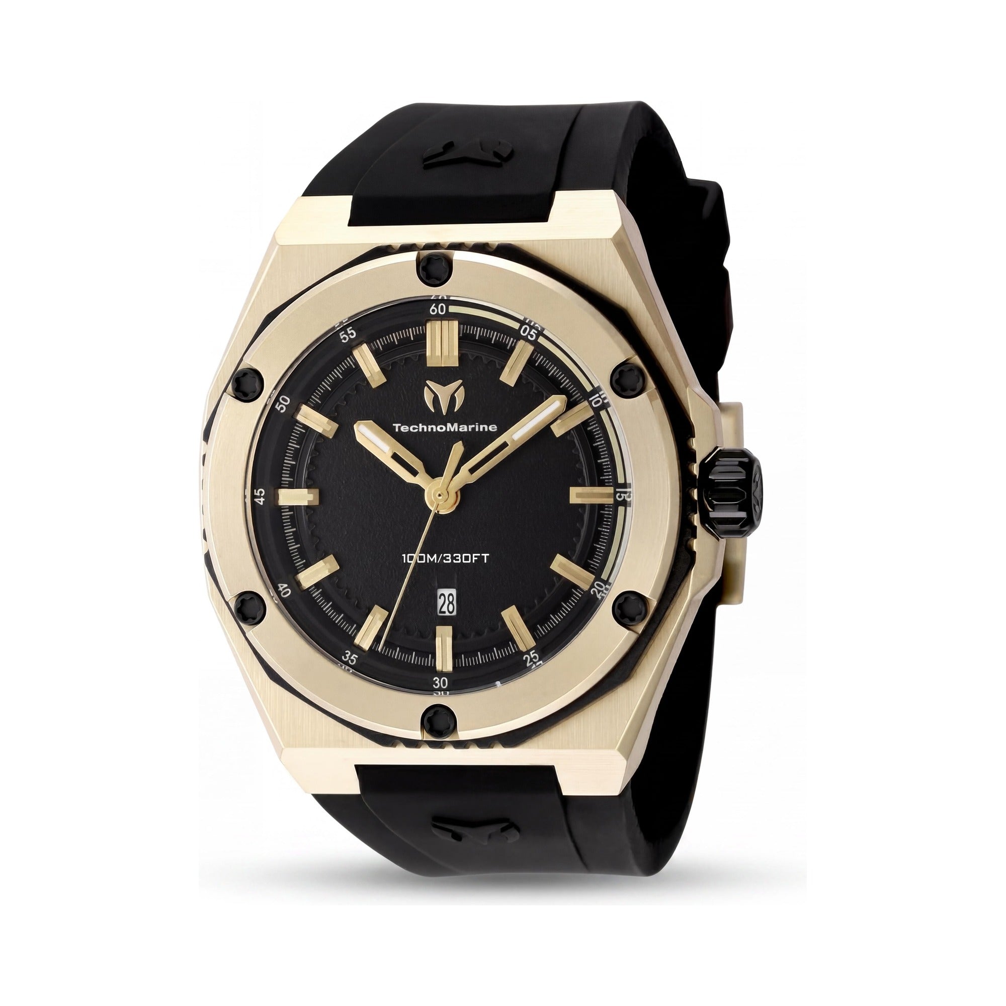 TechnoMarine CORAL - Legacy TM-416064 Unisex 45mm Stainless Steel Black Dial Quartz 10 Bar Water Resistant Watch, Photo 1