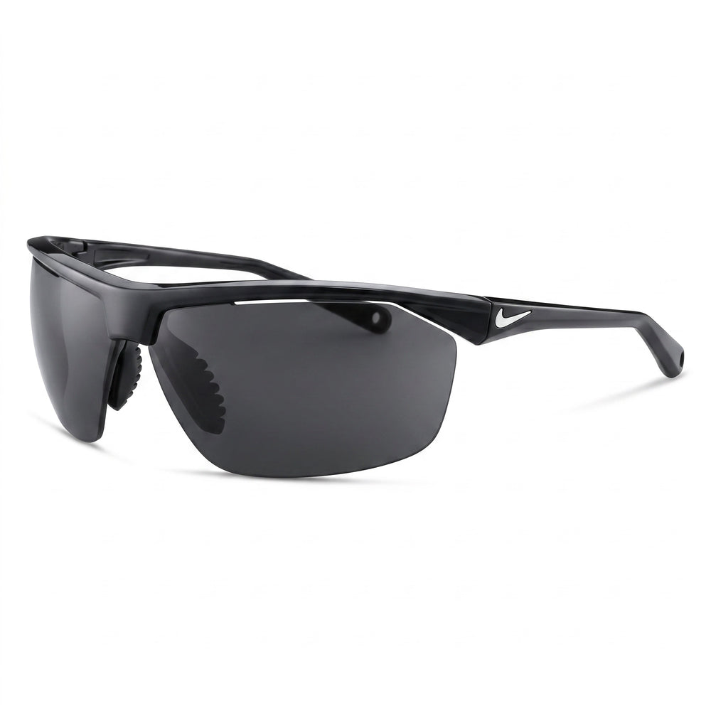 Nike Tailwind Sunglasses Unisex Shiny Black White Plastic Frame UV Protected 70-16-120
