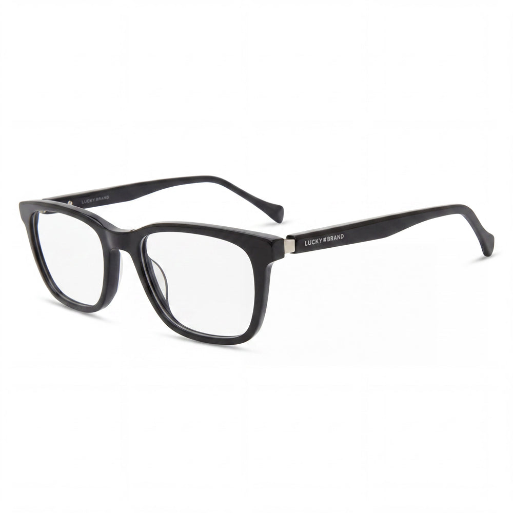 Gafas de sol polarizadas ligeras de plástico negro Lucky Brand Vlbd425 para hombre con ancho de lente de 51 mm