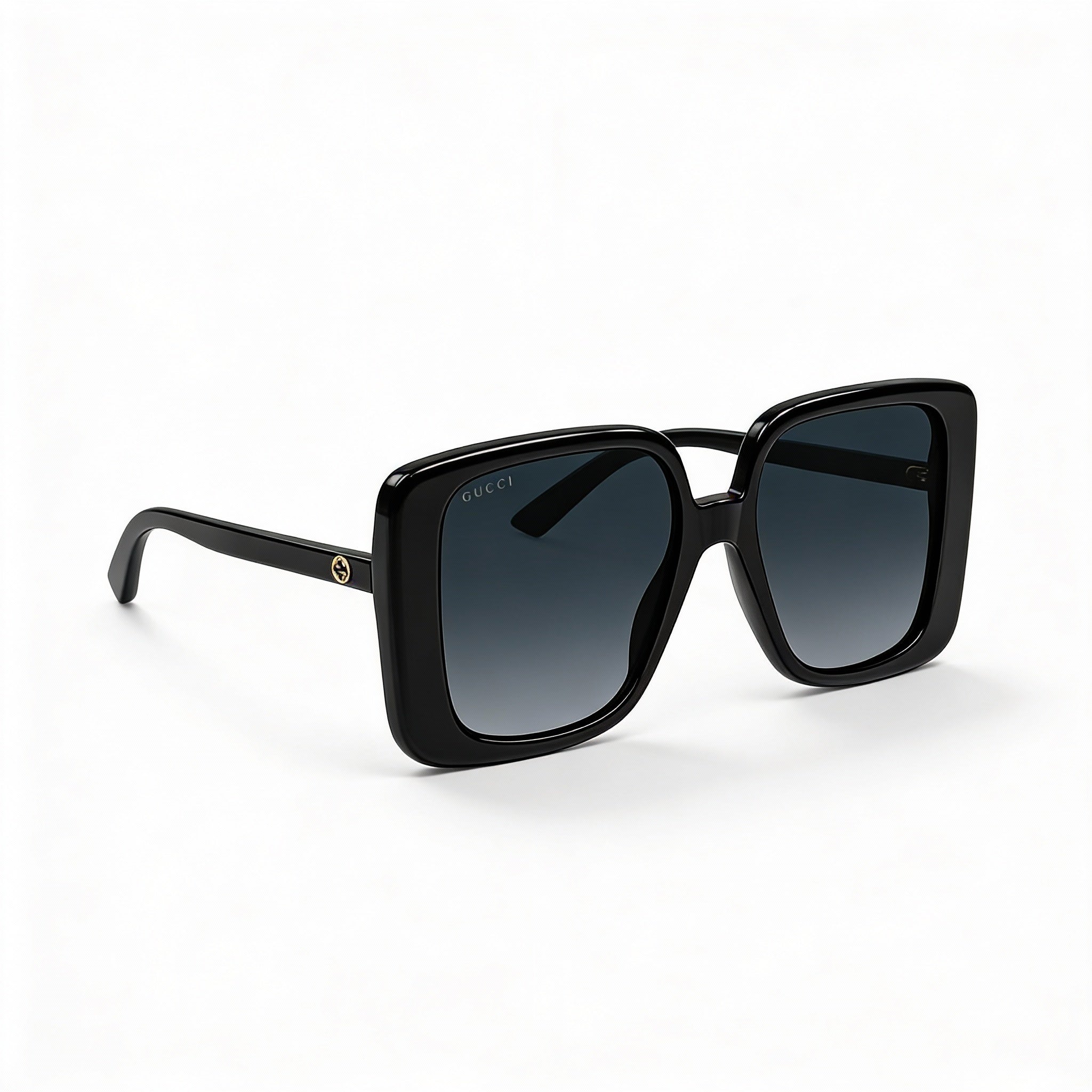 Gucci GG1314S 001 Women's Sunglasses, Black Recycled Acetate Frame, Grey UV Protection Lenses 55mm, Photo 1