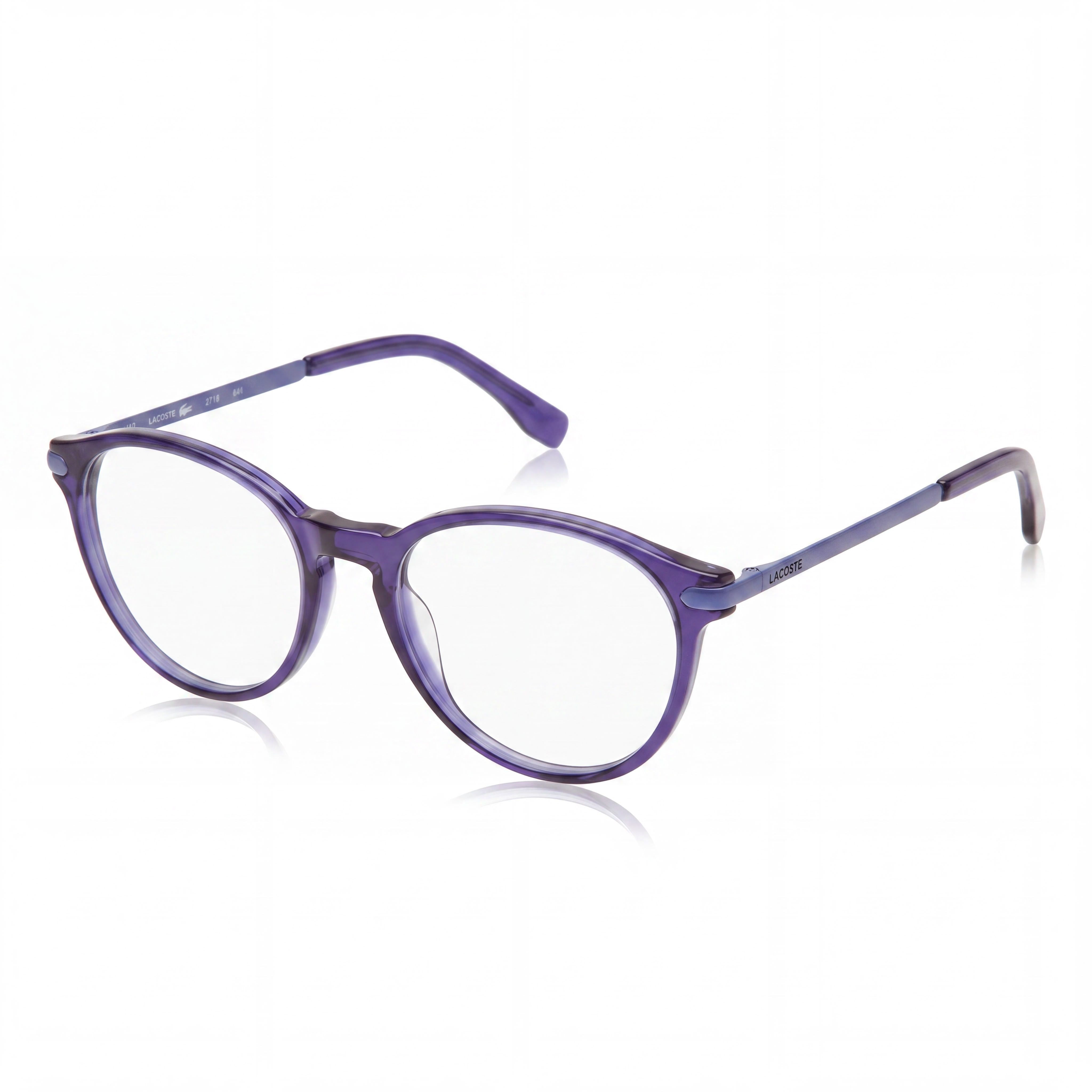 Lacoste L2718 Unisex Purple Lilac Composite Frame Polarized Clear Lens 50mm, Photo 1