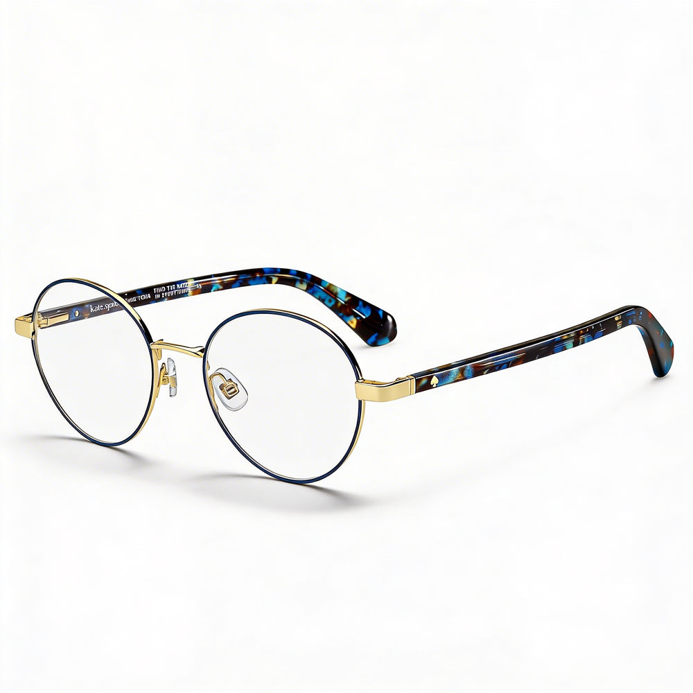 Gafas de plástico Kate Spade New York Marciann para mujer, sin lentes, color azul dorado, 49-19-140 mm