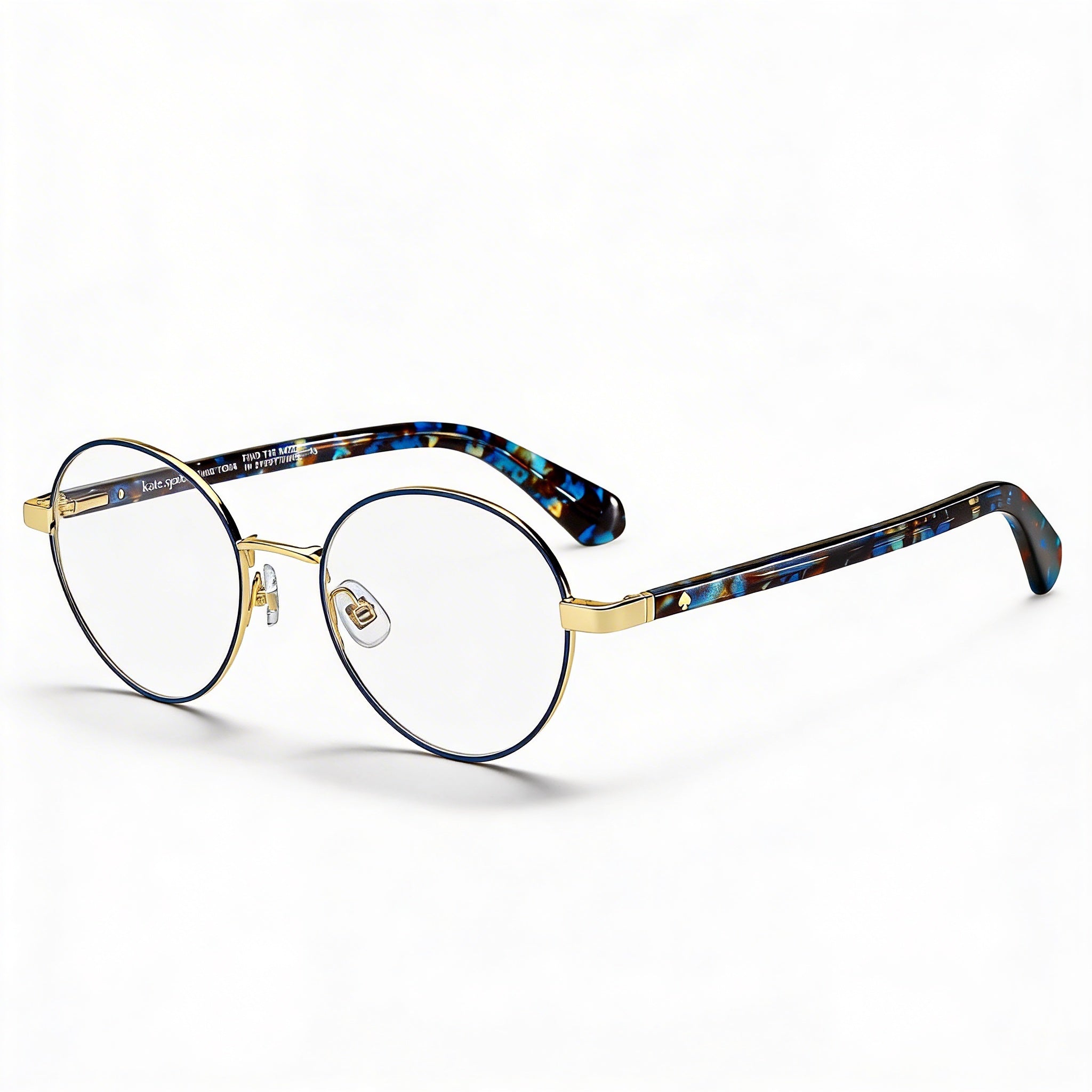 Gafas de plástico Kate Spade New York Marciann para mujer, sin lentes, color azul dorado, 49-19-140 mm, Photo 1
