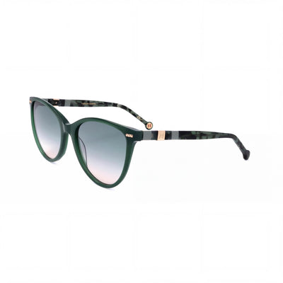 Carolina Herrera Modern Her 0107/S Gafas de Sol de Acetato Verde Habana Marrón Gris Degradado No Polarizadas con Protección UV para Mujer 57mm