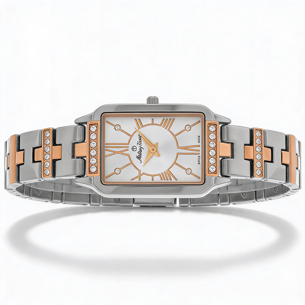 Mathey-Tissot Women's Quartz Movement Silver Dial Water Resistant Watch with Sapphire Crystal