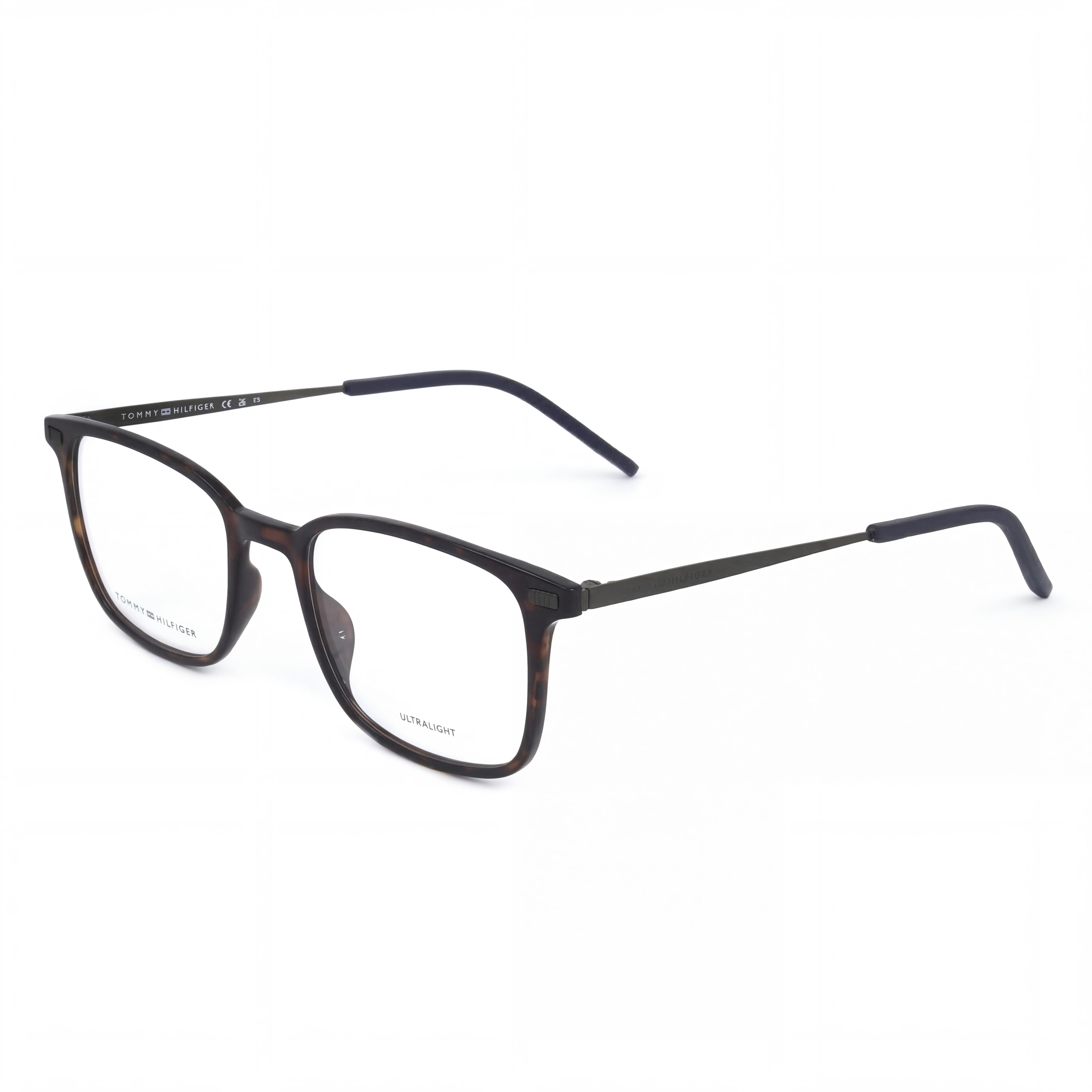 Tommy Hilfiger Modern Havana - Montura de propionato para hombre, lentes de policarbonato no polarizadas, lente de 50 mm, puente de 19 mm, patilla de 145 mm, Photo 1