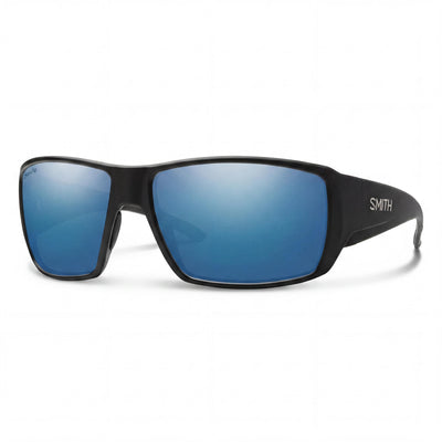 Gafas de sol polarizadas unisex Smith Guide's Choice Evolve Frame Matte Black ChromaPop Blue Mirror de 62 mm