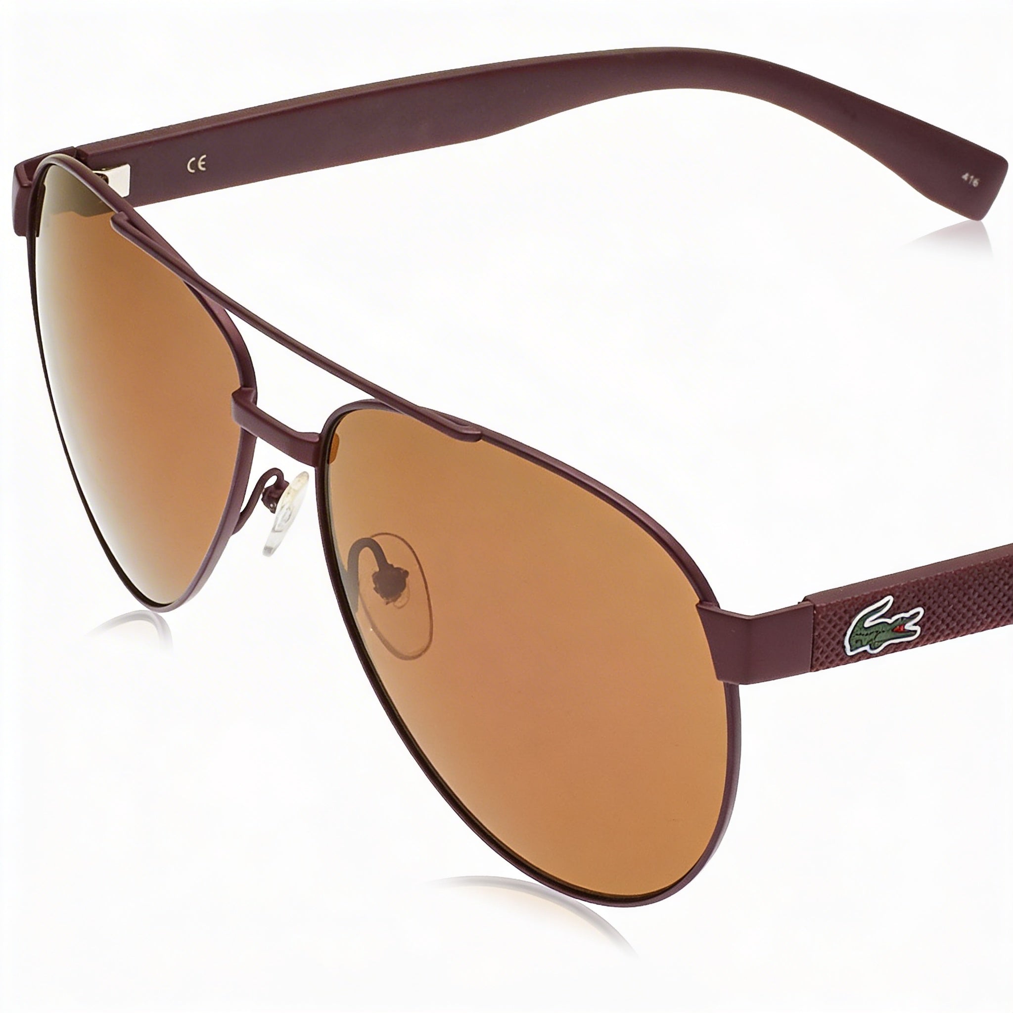 Gafas de sol Lacoste L185S 615 para mujer, de metal verde claro, con lentes antirreflejos multicolor y protección UV de 60 mm., Photo 1