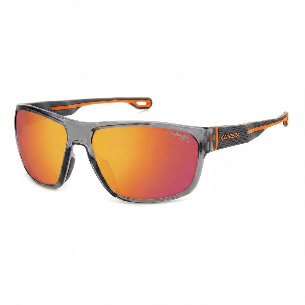Carrera Casual Hombre Poliamida Ecológica Gris Naranja Lente Policarbonato con Protección UV 400 63mm
