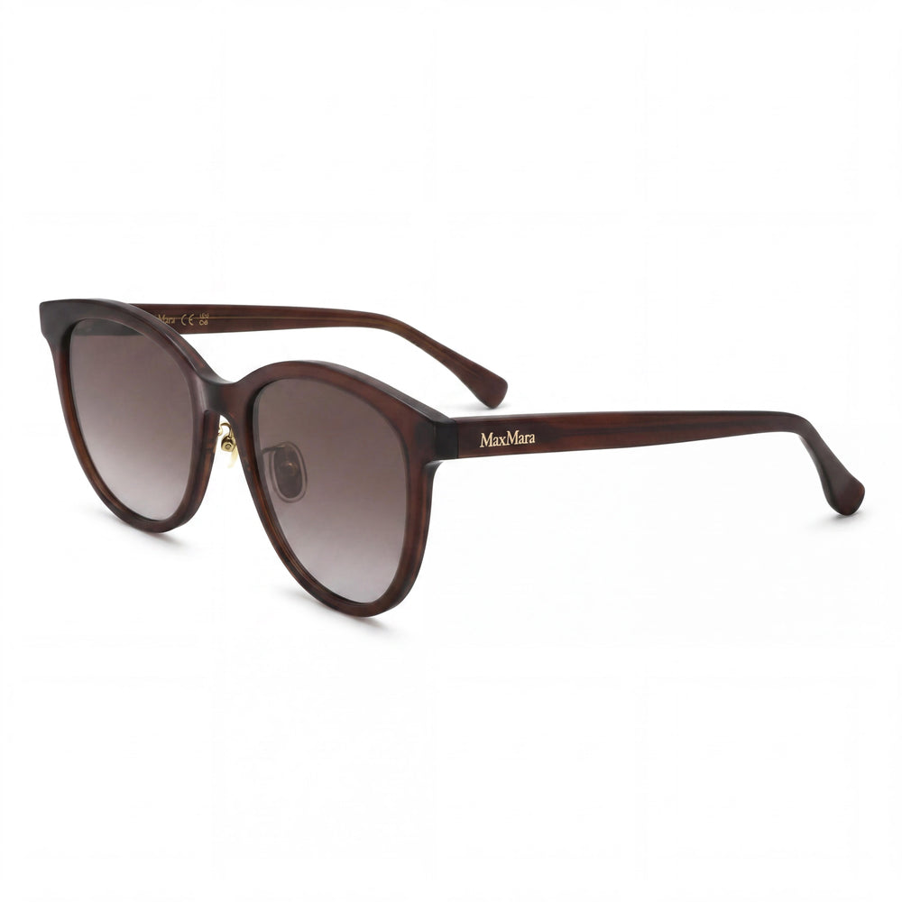 MaxMara Casual Women's Light Brown Acetate Frame with Grey Non-Polarized Lenses Sunglasses 55/20/145