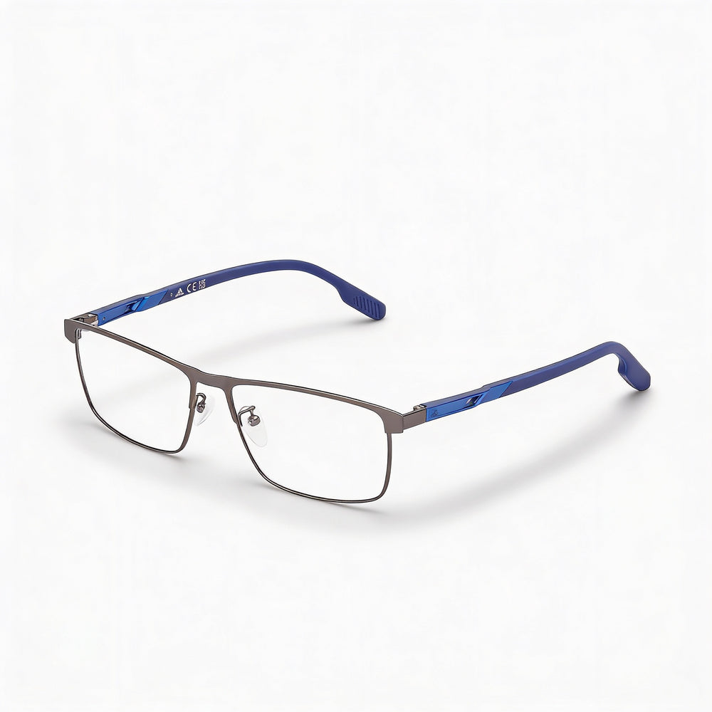 Gafas unisex adidas MODERNO con montura metálica mate en tono bronce y lentes transparentes (ancho de lente de 56 mm)