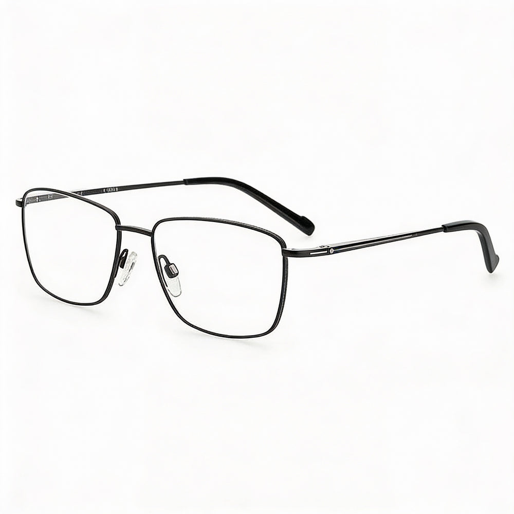 Pierre Cardin P.C. 6868 Unisex Titanium Frame in Matt Black, Rectangular Style, Polycarbonate Lenses, Size 58mm