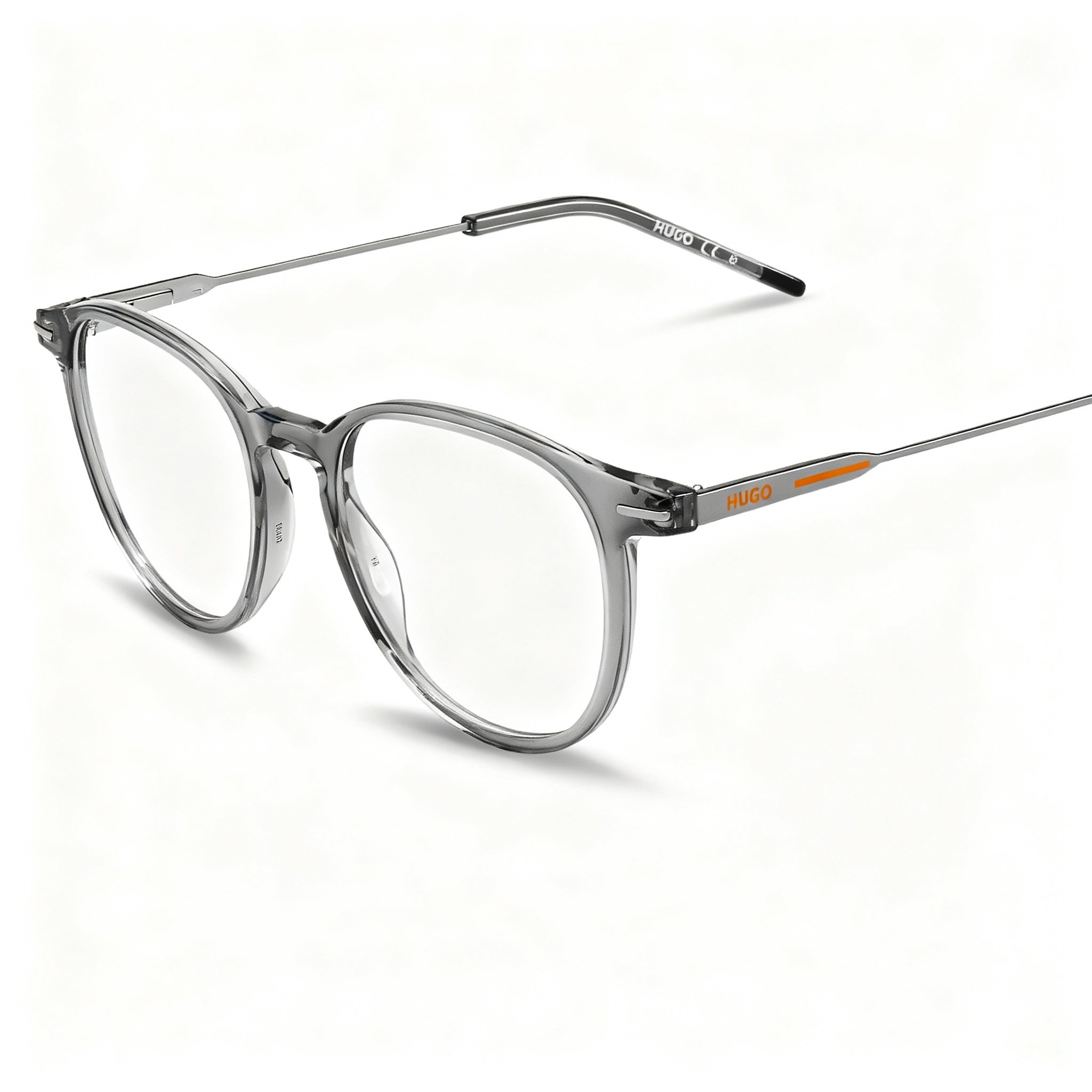 HUGO Panthos Unisex Magnesium Frame Eyewear in Grey Dark Ruthenium with Polycarbonate Non-polarised Lenses 50-19-145