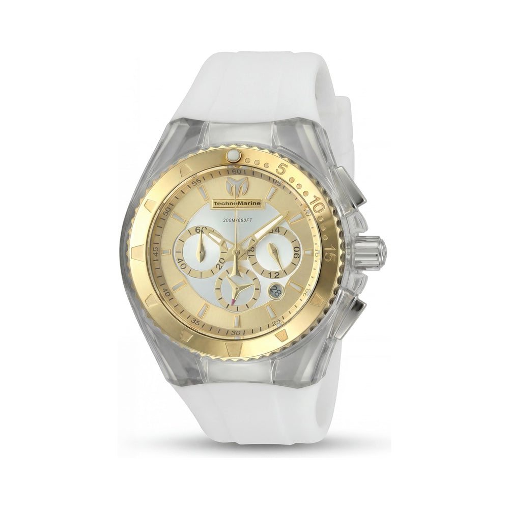 TechnoMarine Cruise Dream Chronograph Women's Stainless Steel Gold-Tone 37mm Quartz Water Resistant Watch