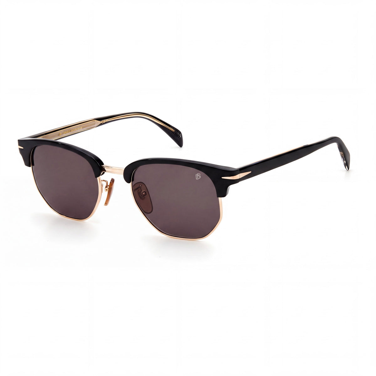 Beckham Db 1002/S Men's Sunglasses with Black Gold Polyamide Frame and Polycarbonate Non-Polarized Lenses 51mm, Photo 1