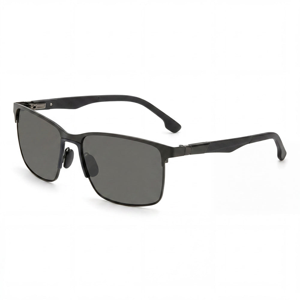 Chesterfield Classic Unisex Eyewear featuring a Metal Frame and Grey Polycarbonate Lenses, Size 60-16-150