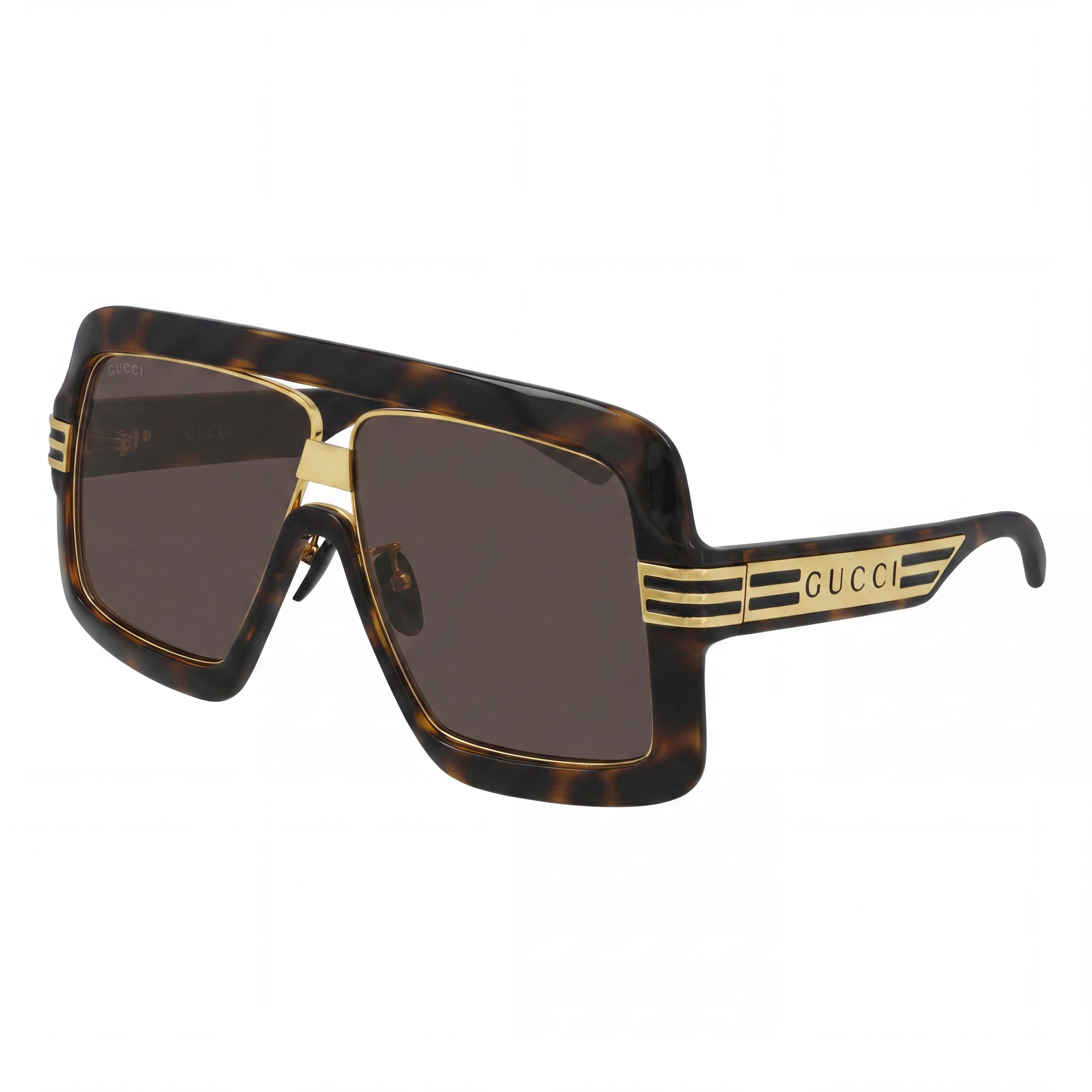 Gucci Gg0900s Unisex Pilot Frame Injected Plastic Havana Brown UV Protection Sunglasses 61-14-145mm, Photo 1