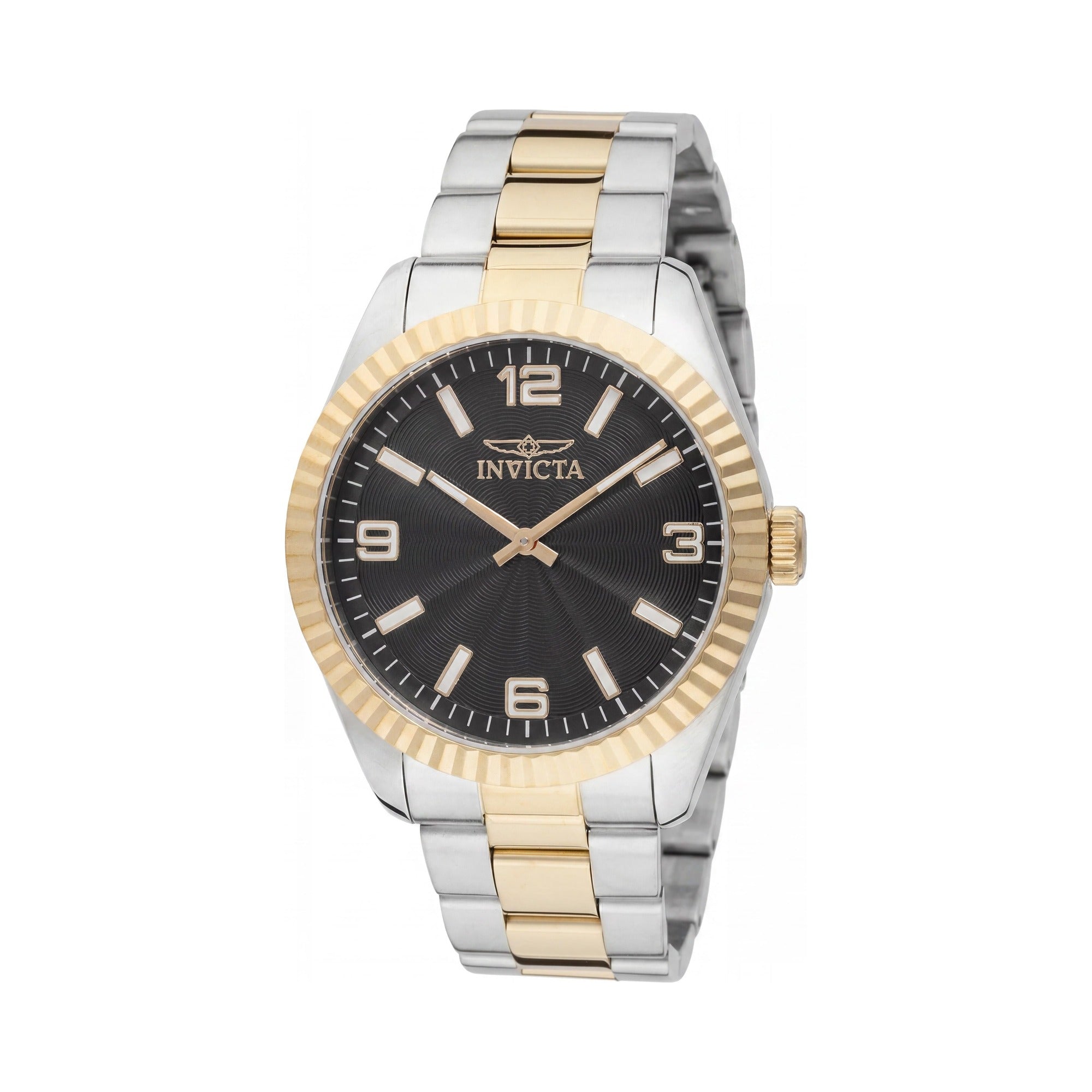 Invicta Specialty 49675 Unisex Quartz Watch, 43mm Silver Stainless Steel Case, Black Dial, Bracelet, Photo 1