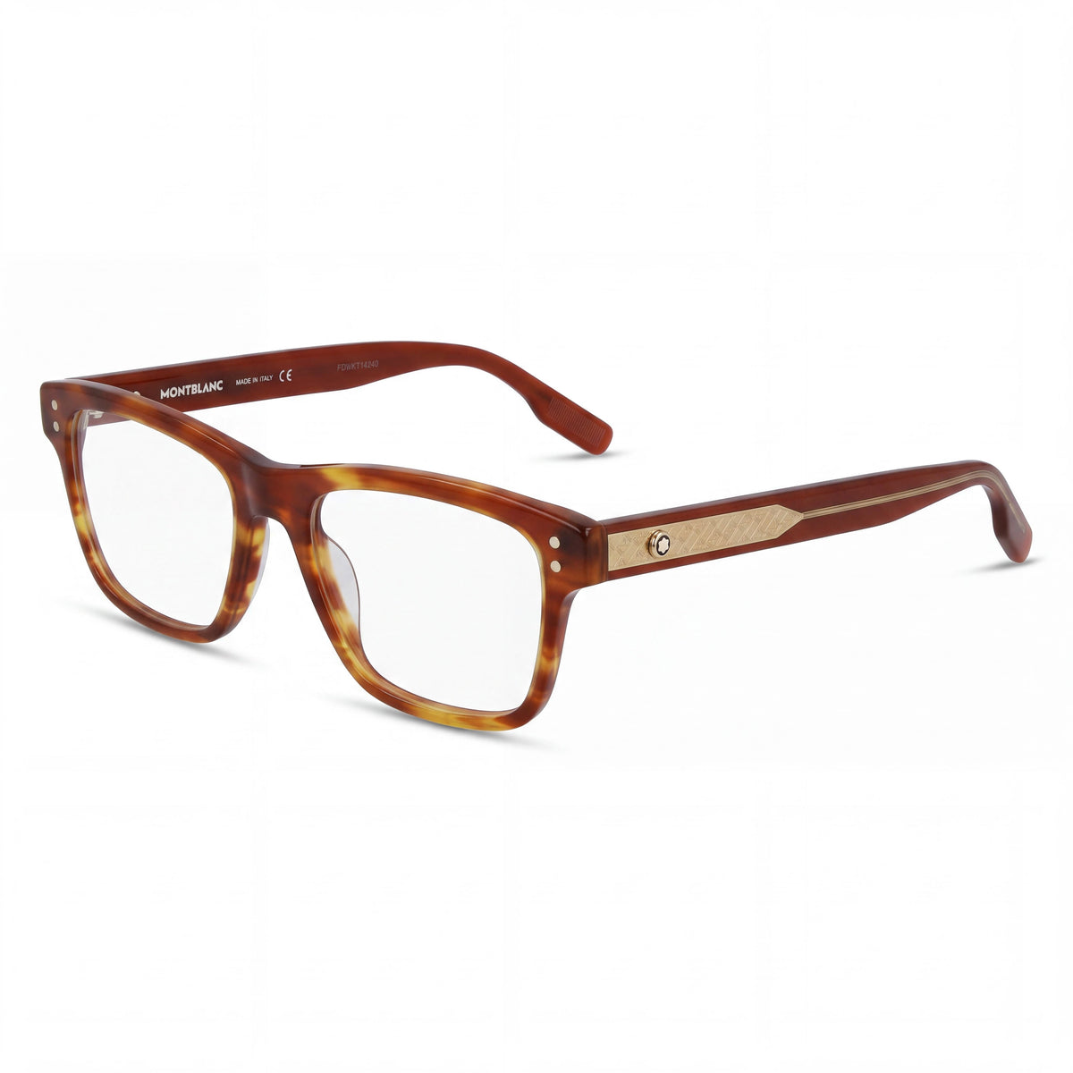 Montura de gafas graduadas MONTBLANC para hombre, forma cuadrada/rectangular, plástico multicolor, 55 mm, Photo 1