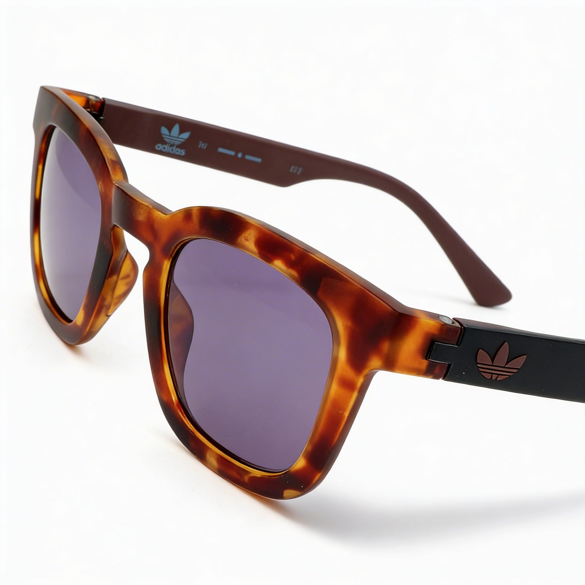 adidas Vintage Unisex Multicolour Plastic Frame Purple Lens UV Protection Anti-glare Sunglasses 48-24-145, Photo 2