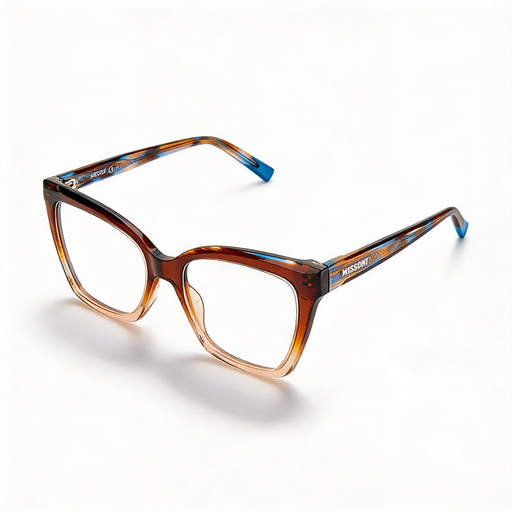 Gafas de sol Missoni Mis 0092 para mujer, montura de acetato marrón, lentes de policarbonato, lentes de 54 mm, puente de 18 mm, patillas de 145 mm