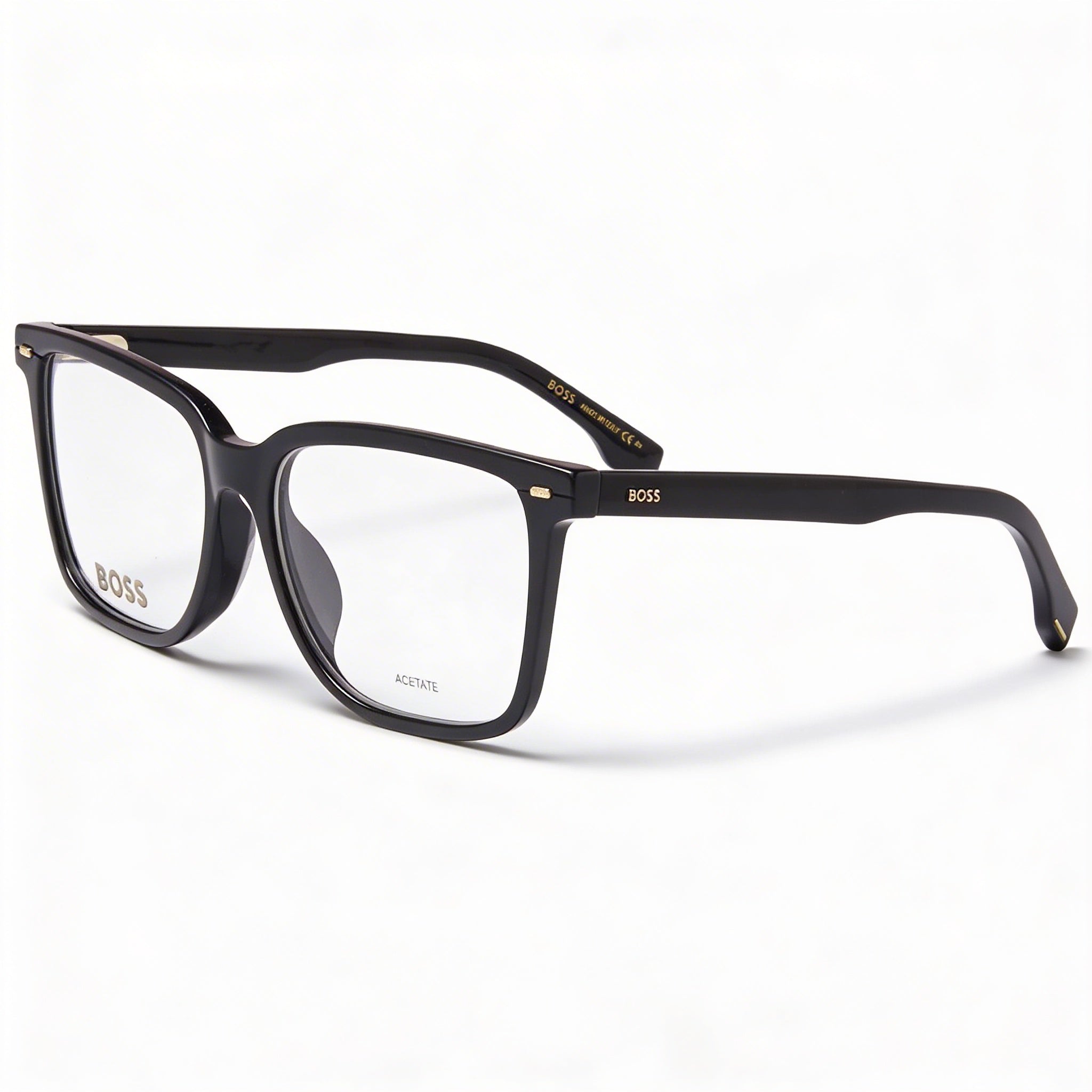 BOSS Audio Systems Modern Men's Black Acetate Frame Sunglasses with , Non- Lenses 55mm, Photo 1