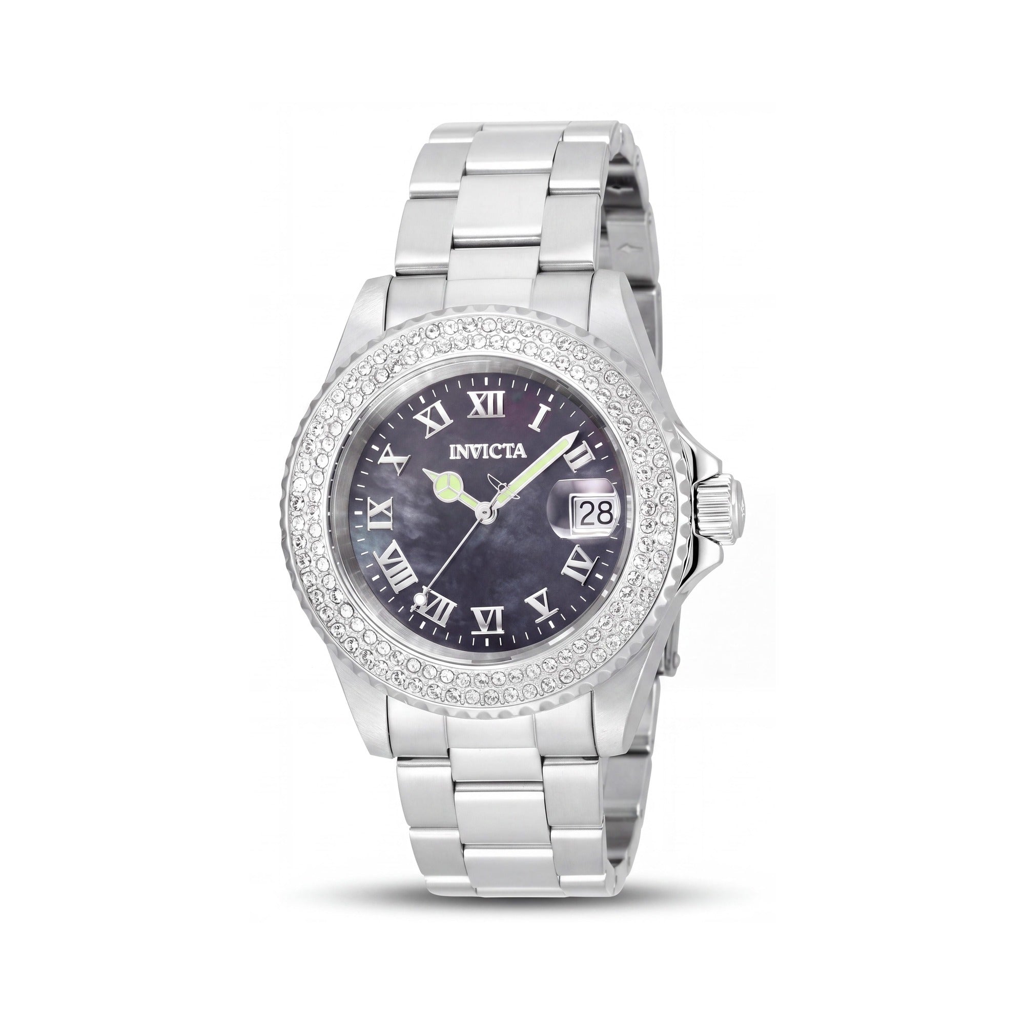 Invicta Women's Quartz Watch, 40mm Stainless Steel, Black Dial, Screw-Down Crown, 200M Water Resistant, Photo 1