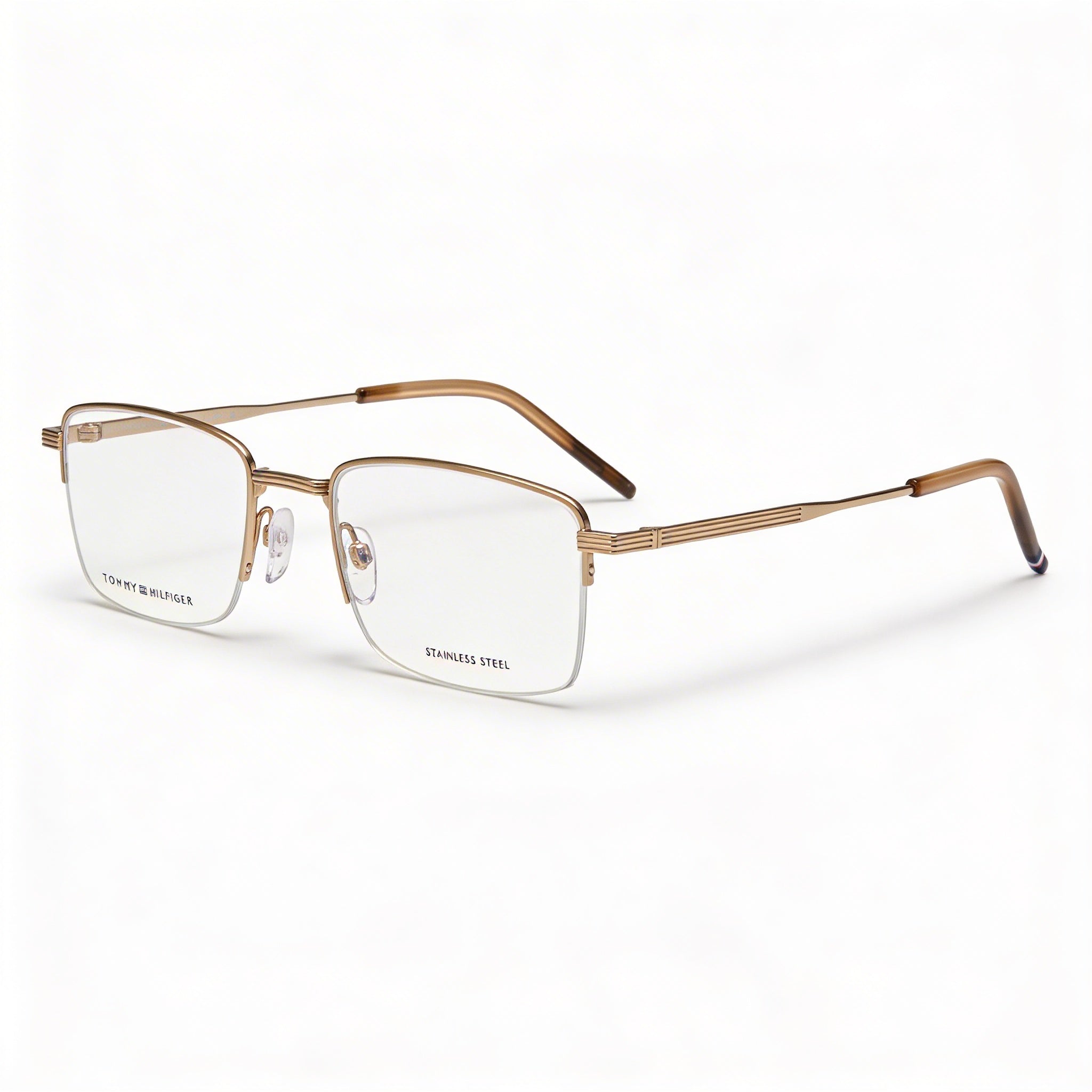 Tommy Hilfiger Th 2036 Men's Modern Alloy Steel Frame Polycarbonate Non-polarised Light Gold Sunglasses 52, Photo 1
