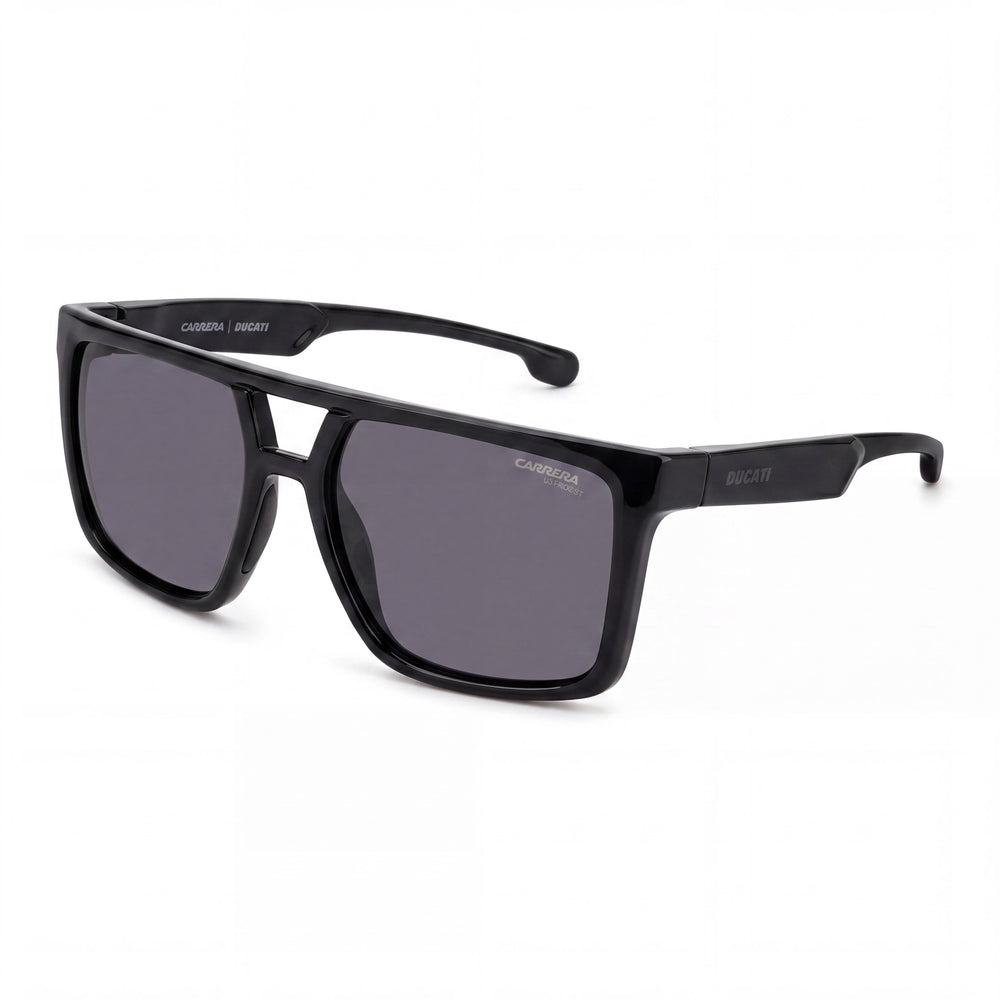 Carrera Ducati CARDUC 018/S Classic Unisex Black Polyamide Non-Polarized Grey Lens UV Protected Sunglasses 58mm