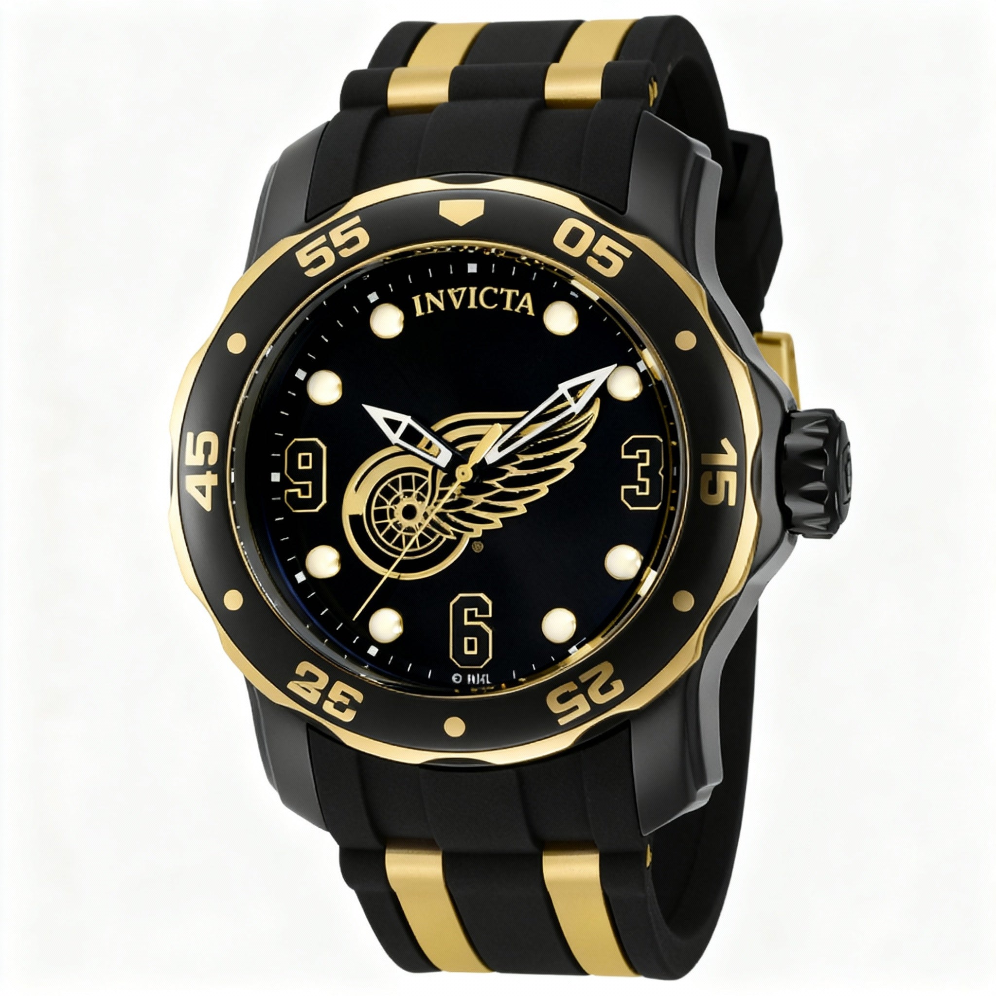Reloj de cuarzo Invicta 42314 para hombre, resistente al agua, de acero inoxidable negro y dorado, 48 mm, Photo 1