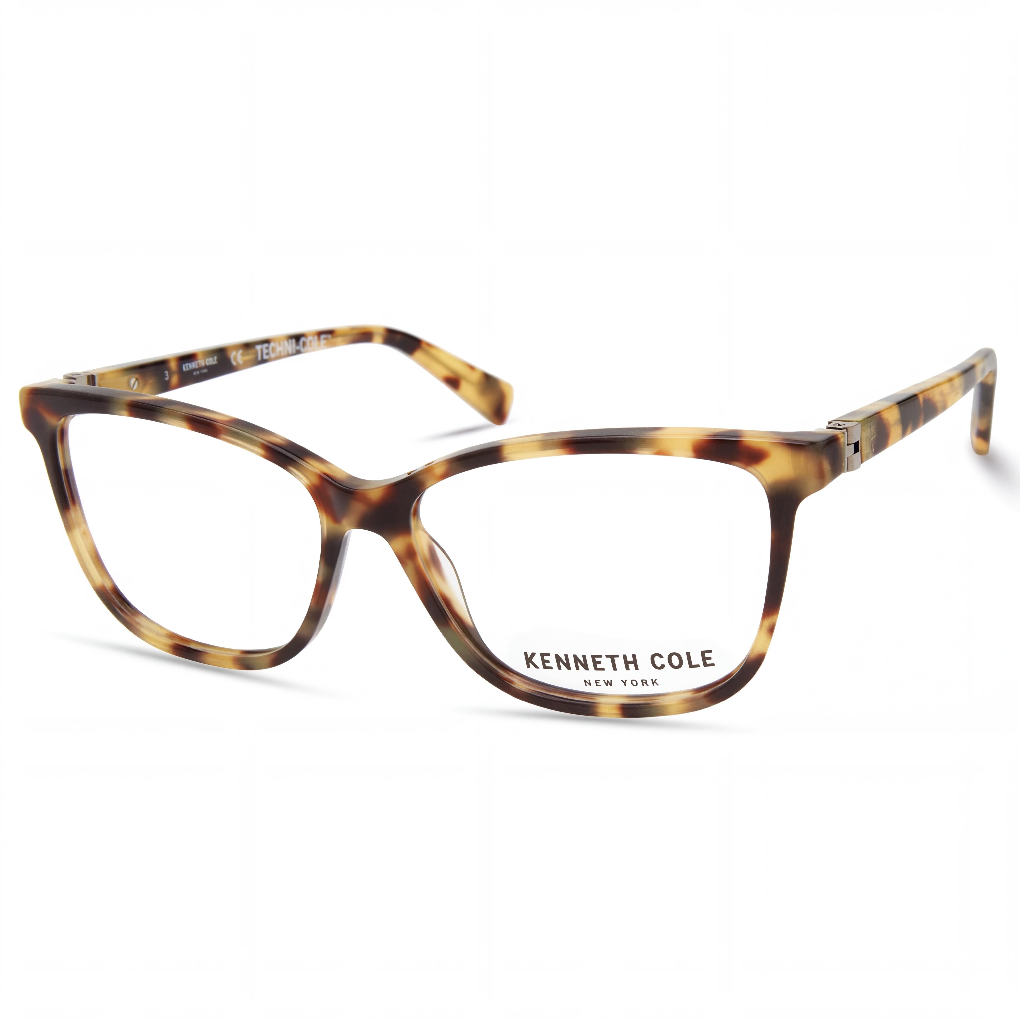 Kenneth Cole New York Men's Kc0335 Plastic Frame Eyewear with Clear Lenses, Blonde Havana, 54-14-140mm, Photo 1