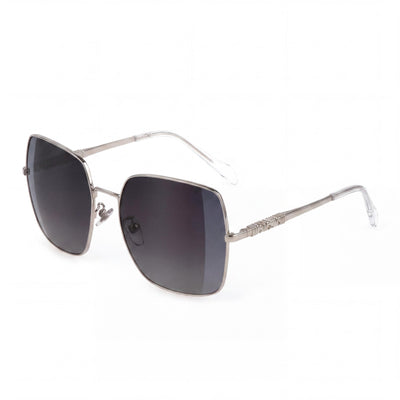 Just Cavalli Casual Women's Shiny Palladium Smoke Gradient Mirror Silver UV Protection Sunglasses 60mm