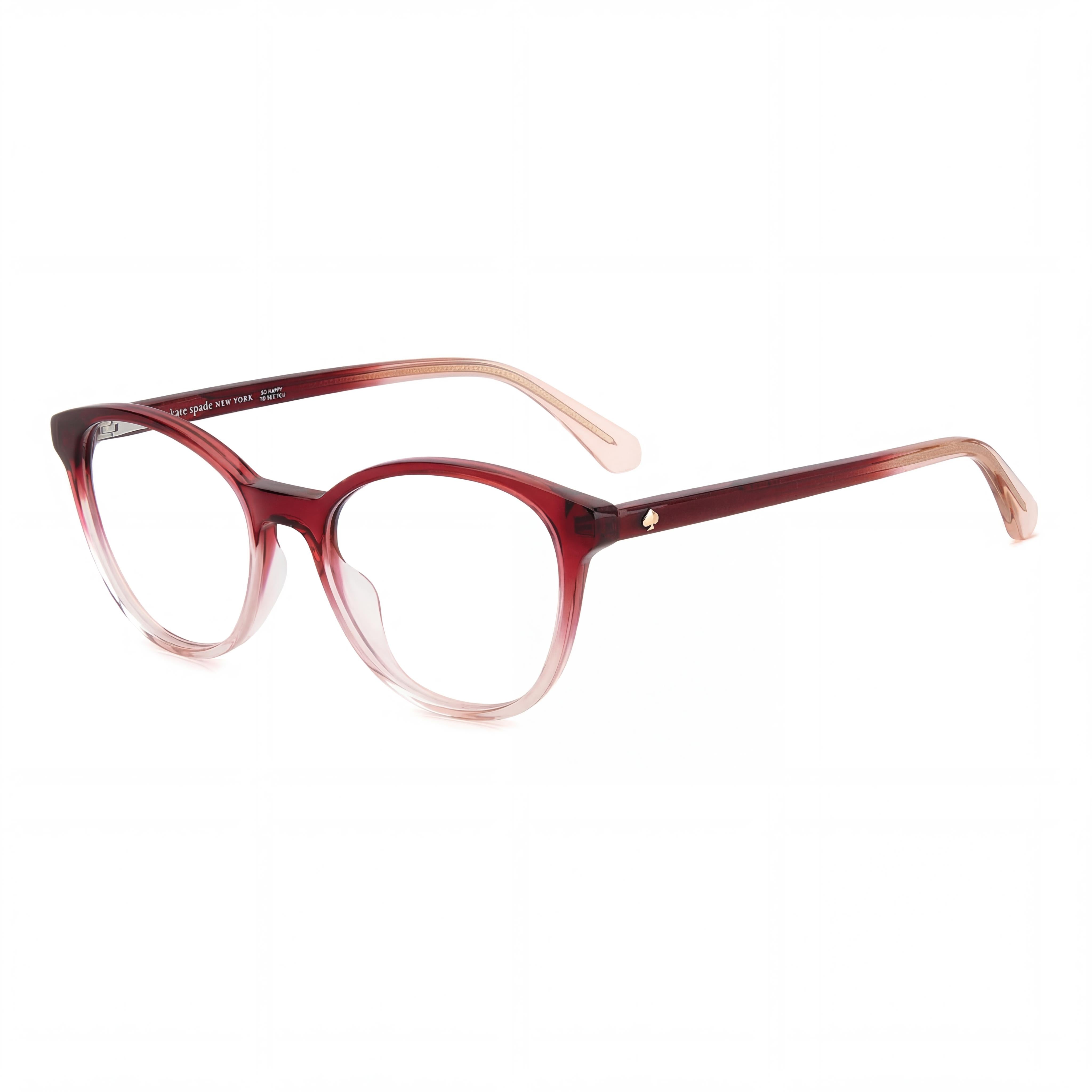 kate spade new york Gafas de sol clásicas de acetato ecológico rojo y rosa para mujer, montura de 50 mm, lente de policarbonato multicolor no polarizada, Photo 1