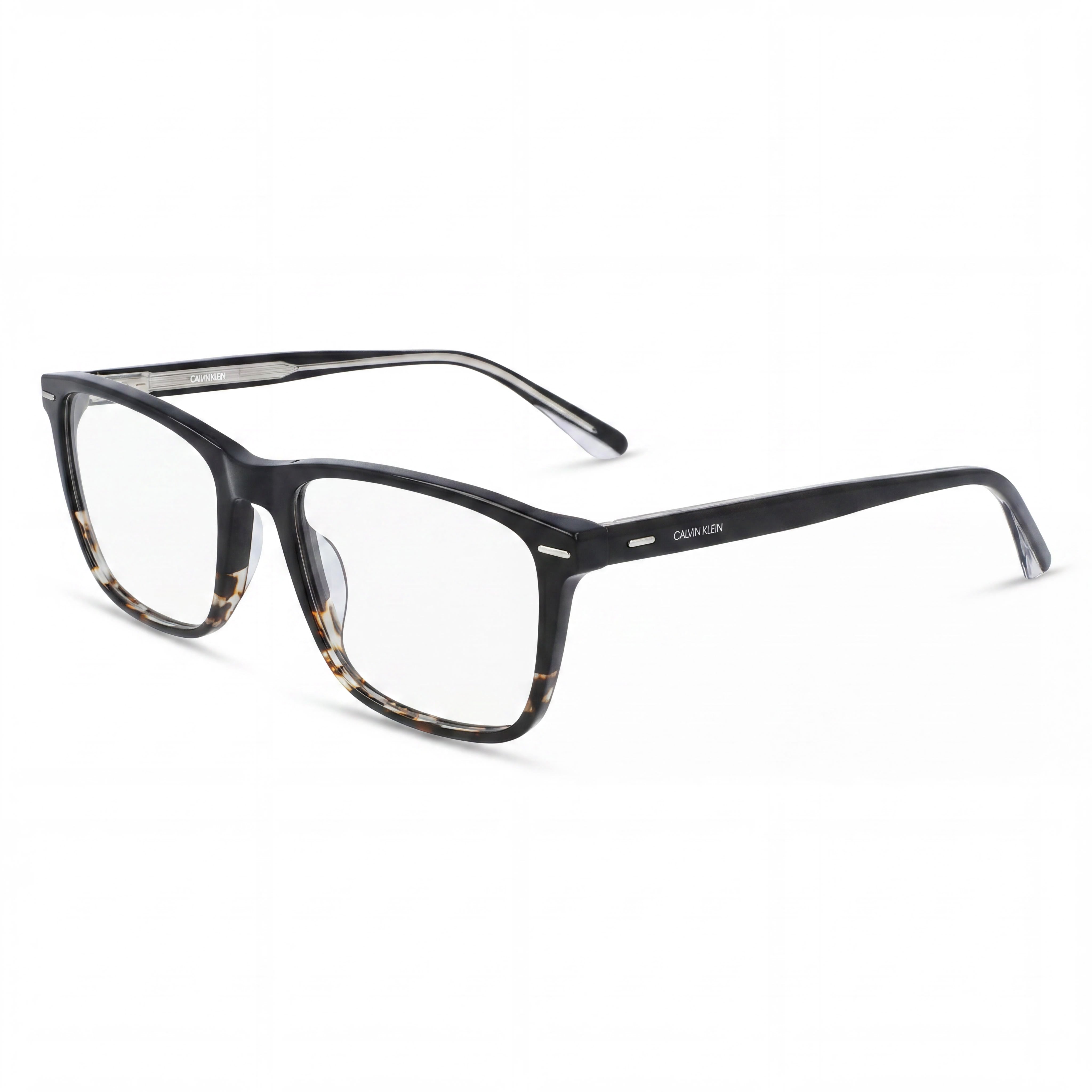 Montura de Gafas Calvin Klein Ck21502 para Hombre de Acetato Negro Carey Ancho de Lente 55 mm, Puente 19 mm, Patilla 145 mm, Photo 1