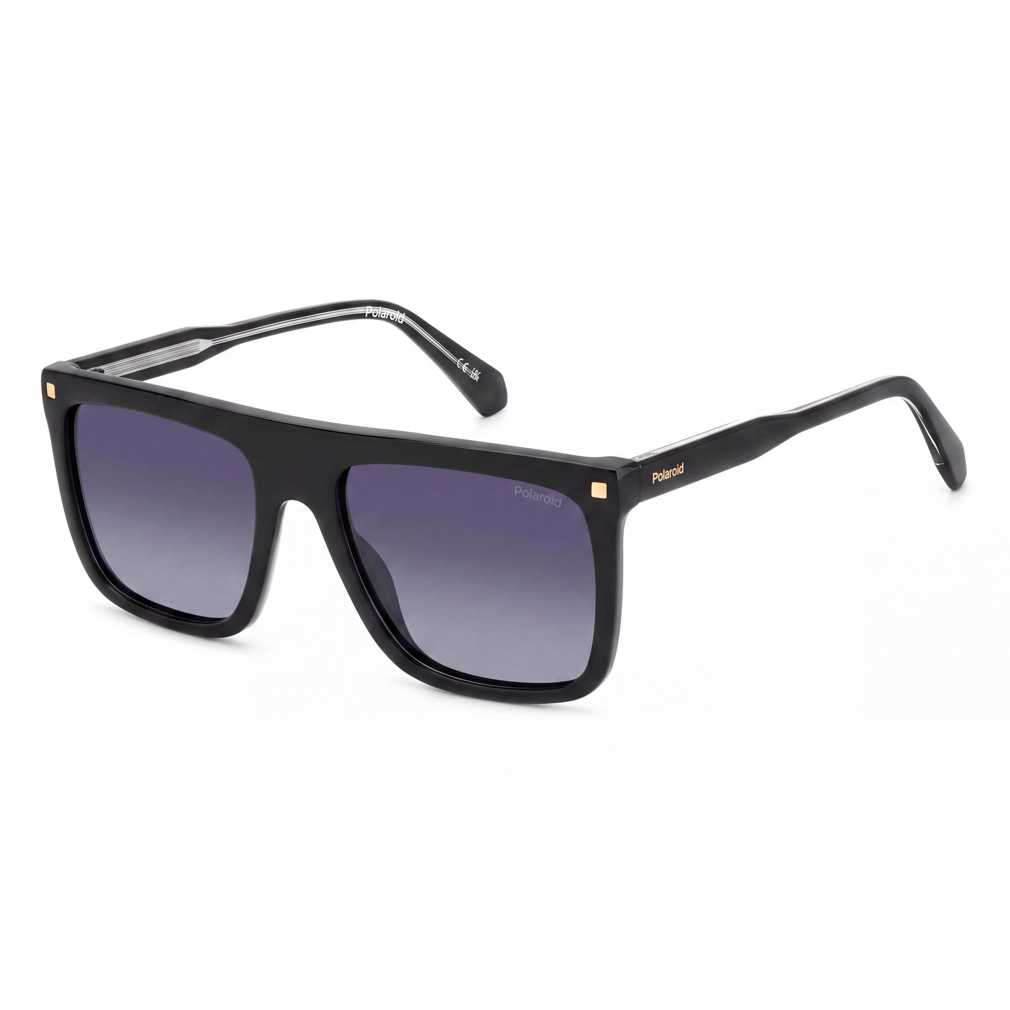 Polaroid Eyewear PLD 4166/S/X Women's Casual Black Acetate Rectangular 100% UV Polarized Sunglasses 56-18-145, Photo 1