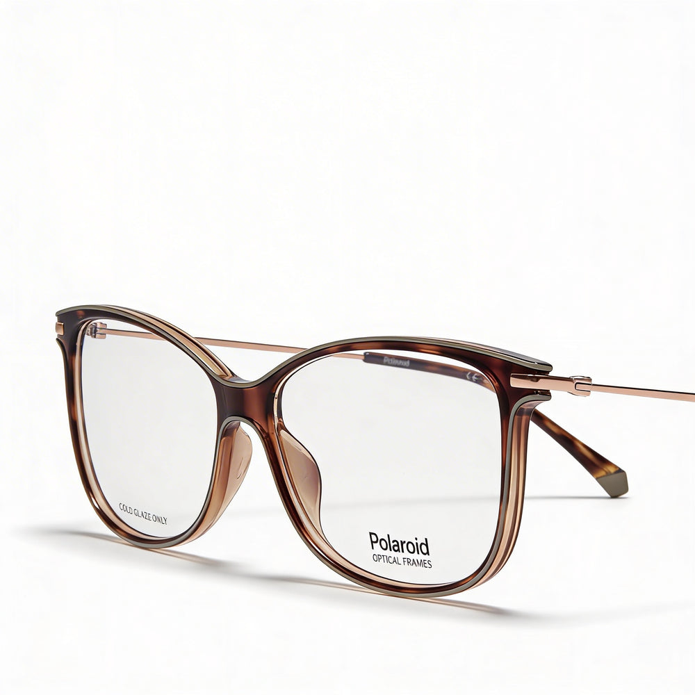 Gafas de sol Polaroid PLD D416 para mujer, rectangulares, Havana, con montura PROPIONISED y lentes de policarbonato, 54 mm