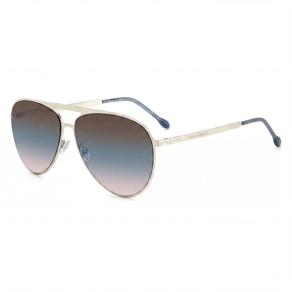 Gafas de sol Isabel Marant Wayfarers para mujer, con montura de acero inoxidable azul paladio y protección UV, 62 mm