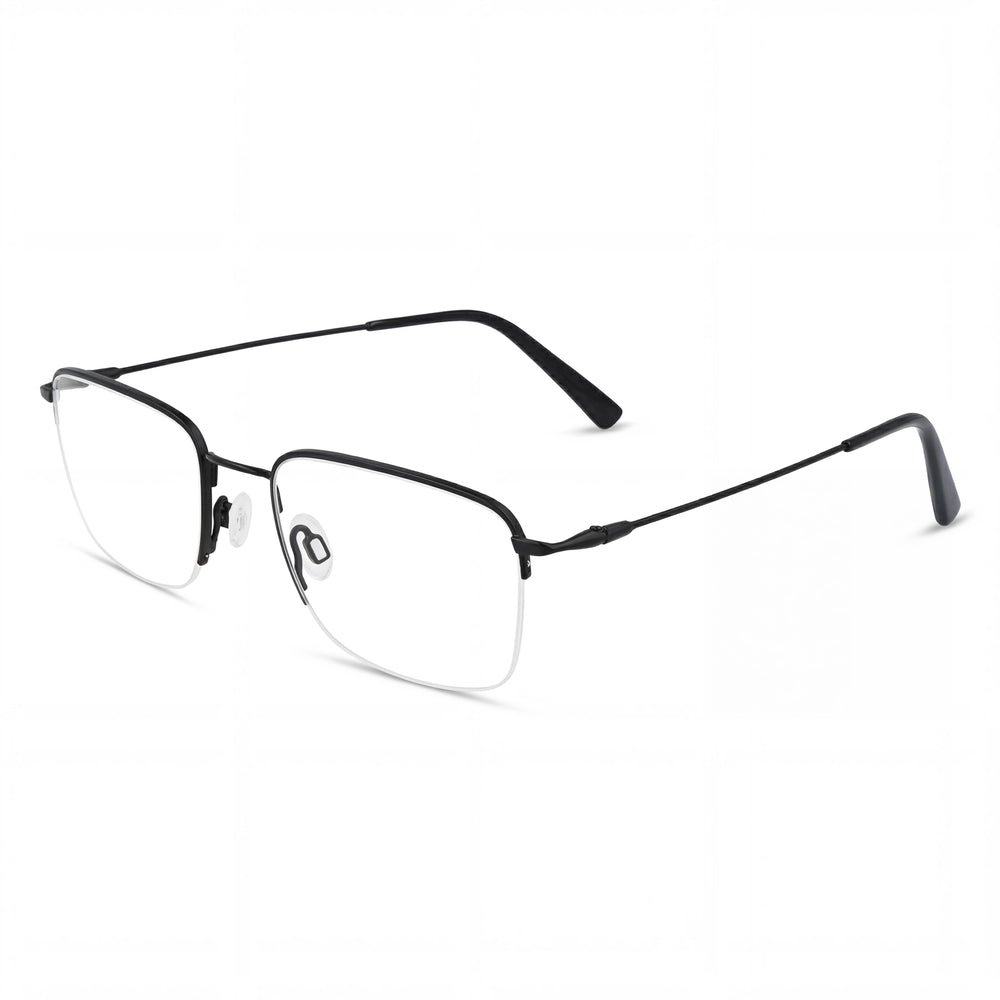 Flexon H6041 Unisex Black Flexon Frame Eyeglasses 52mm