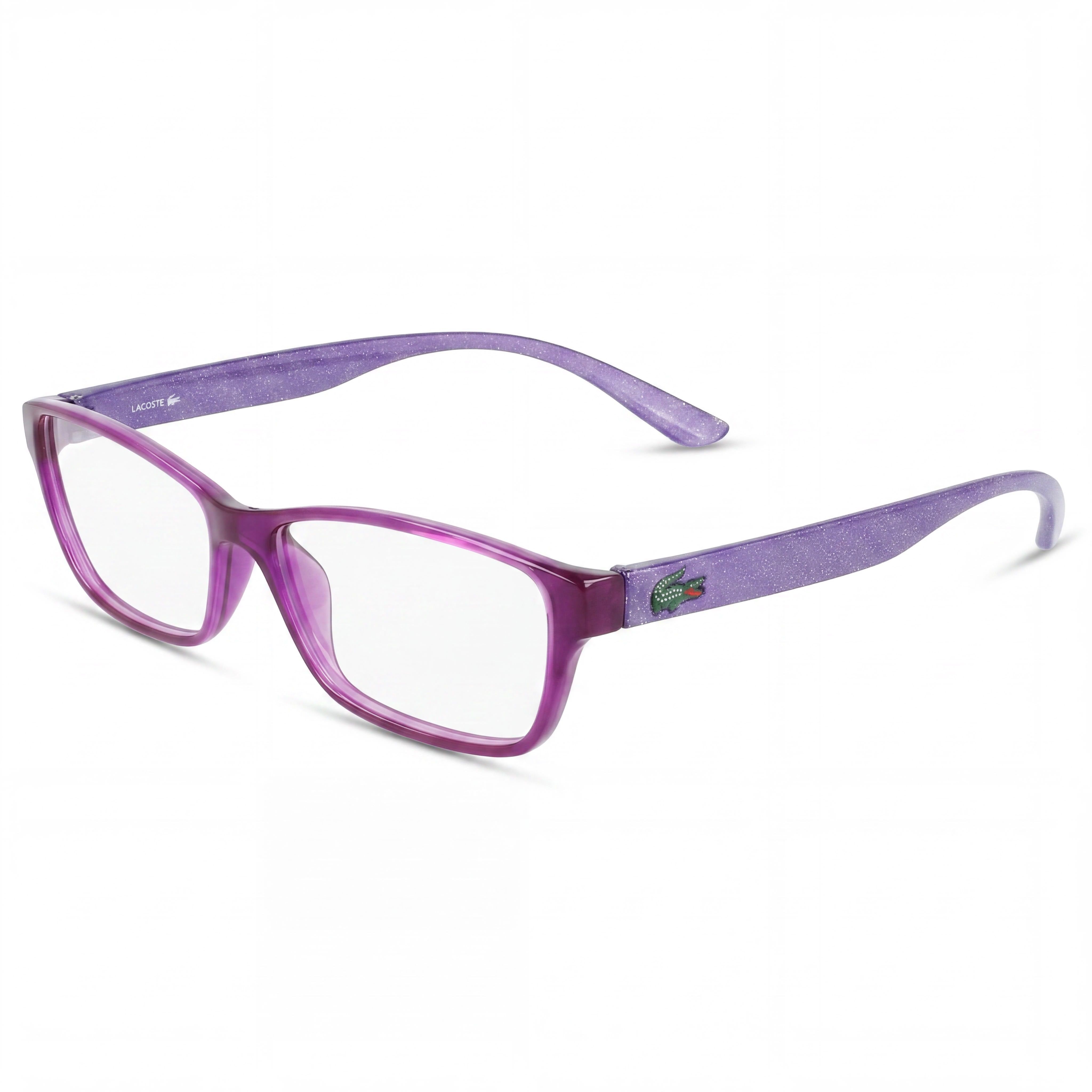 Lacoste L3803b Mi Kids Rectangle Eyeglasses with Matte Purple Grilamid Frame, Non- 51mm Lens, Photo 1