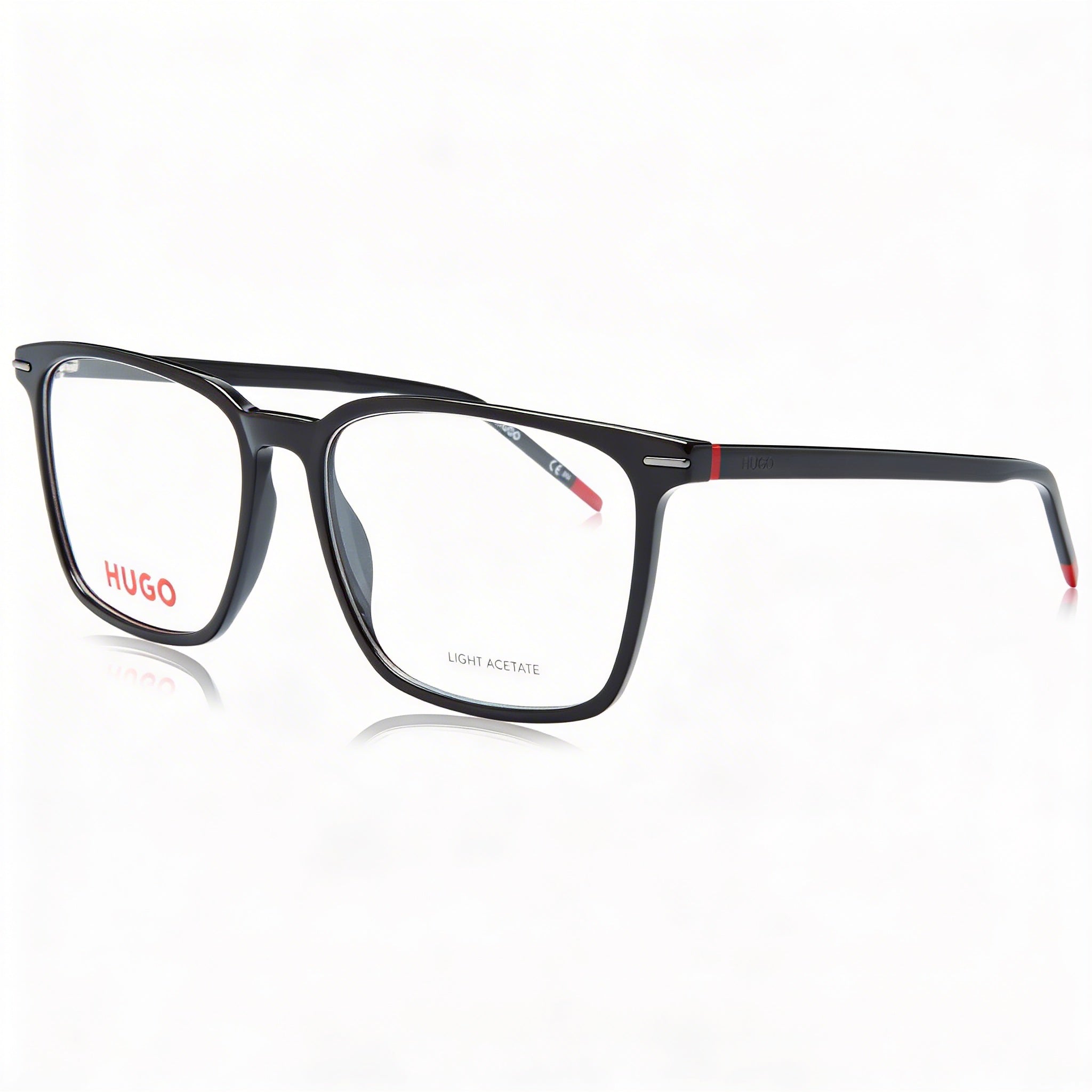 Hugo Boss 1225 Unisex Modern Style Sunglasses with Magnesium Frame and Black Polycarbonate Lenses 55mm, Photo 1
