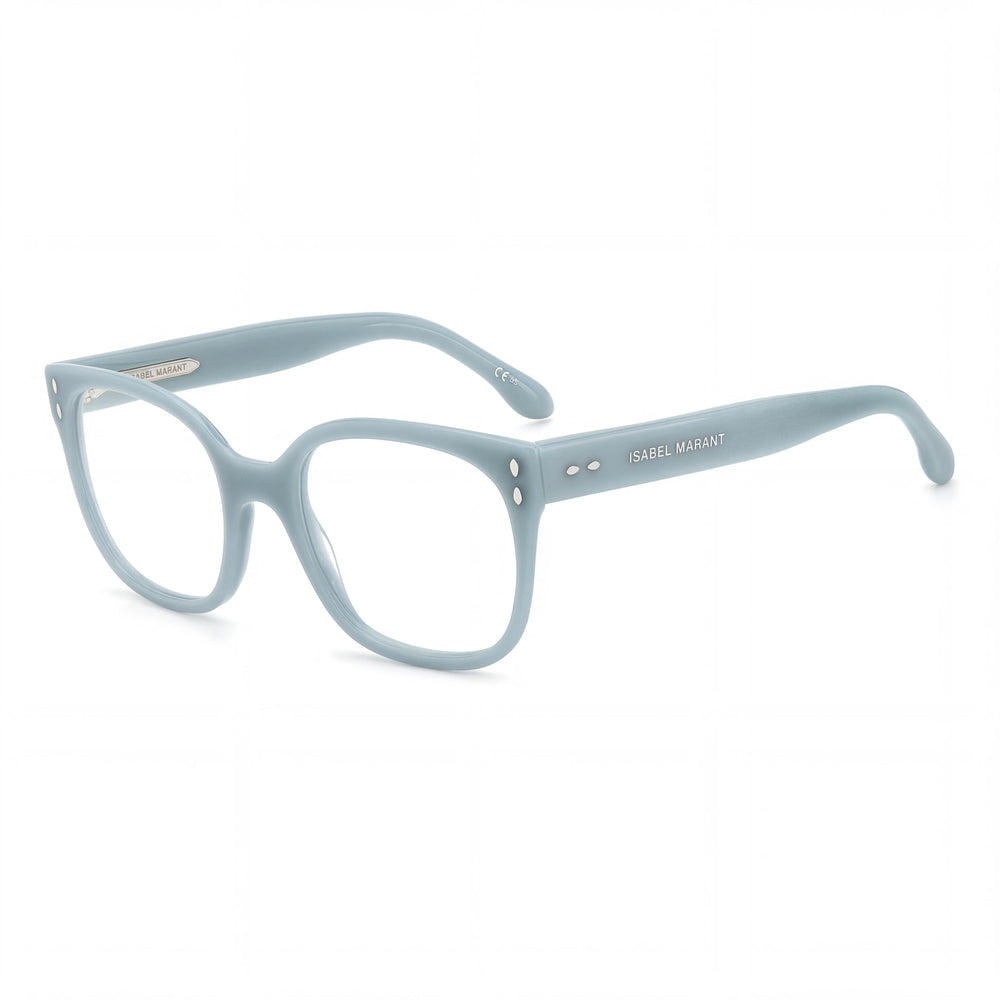 Isabel Marant Modern Unisex Sunglasses featuring Azure Acetate Frame and Polycarbonate Lenses, 52mm
