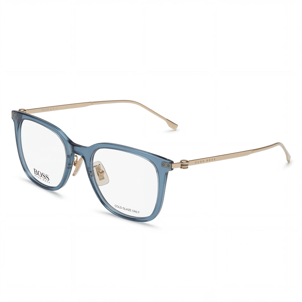 Hugo Boss 1360/f Modern Style Unisex Propionate Blue Optical Eyeglasses, 52mm Lens Size