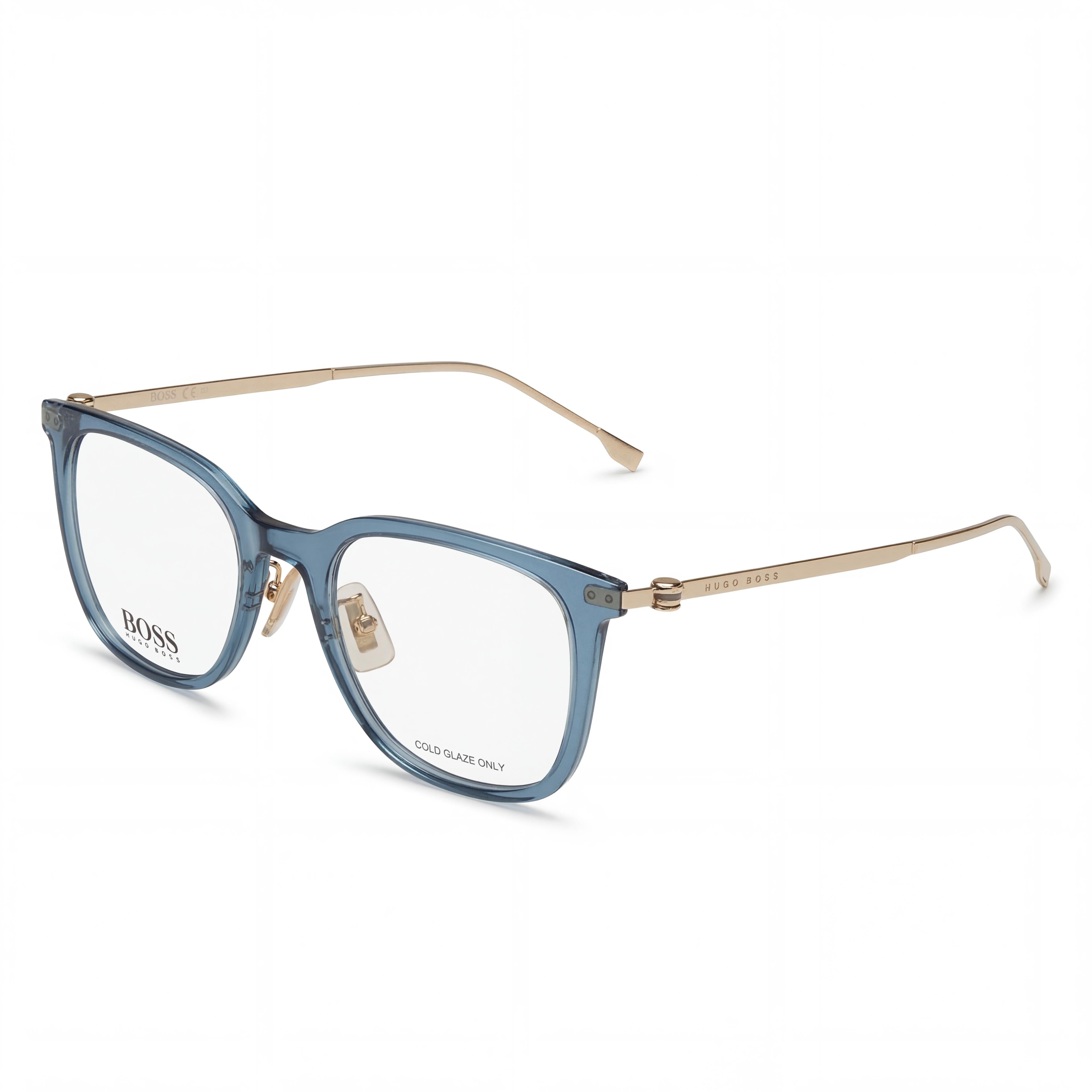 Hugo Boss 1360/f Modern Style Unisex Propionate Blue Optical Eyeglasses, 52mm Lens Size, Photo 1