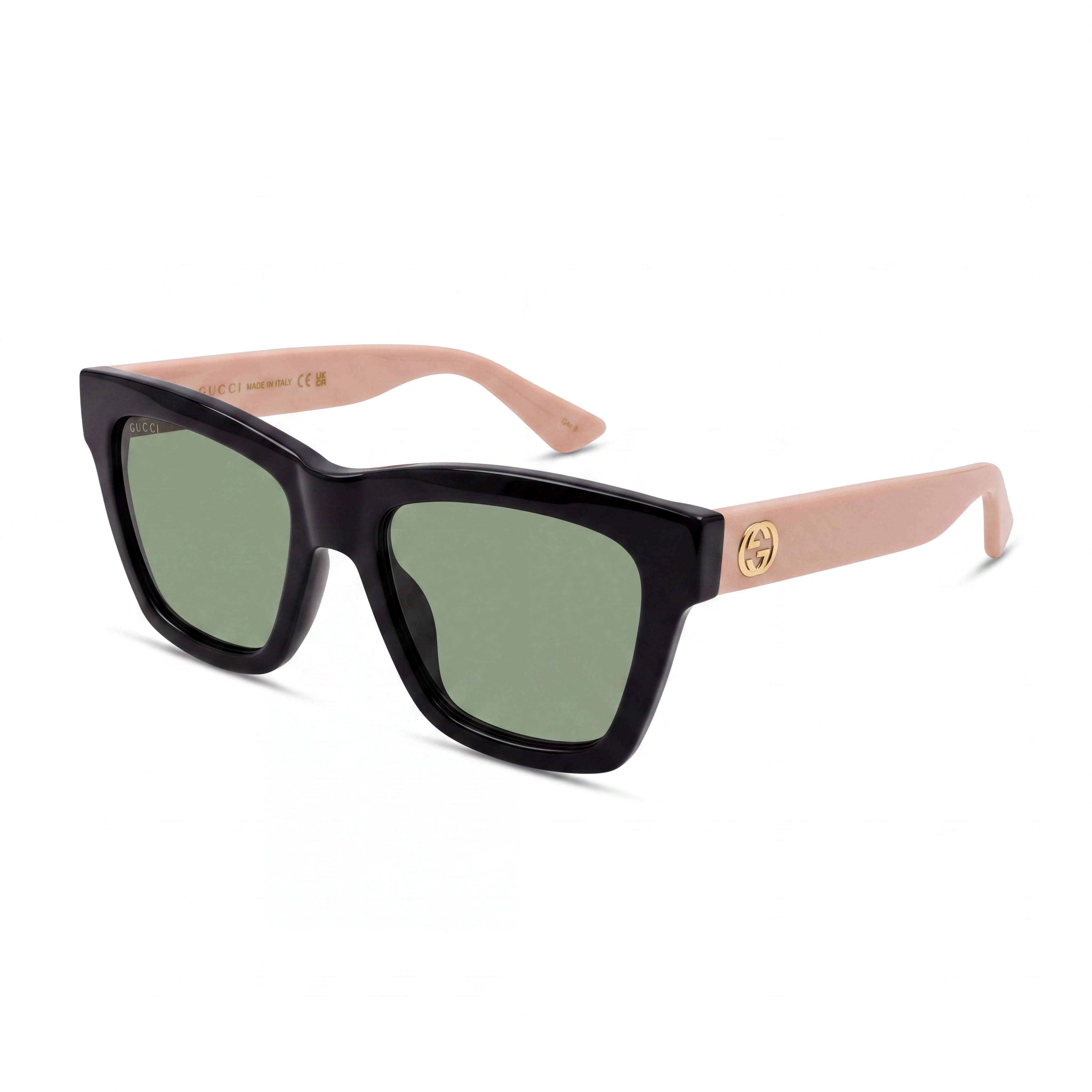 Gucci Classic Women's Square Black & Pink Acetate Sunglasses 54mm, Photo 1