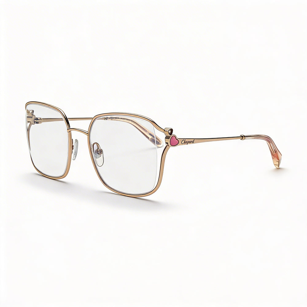 Gafas Chopard VCHG29S para mujer, estilo casual, con montura metálica, no polarizadas, en dorado rojo brillante, 53 mm