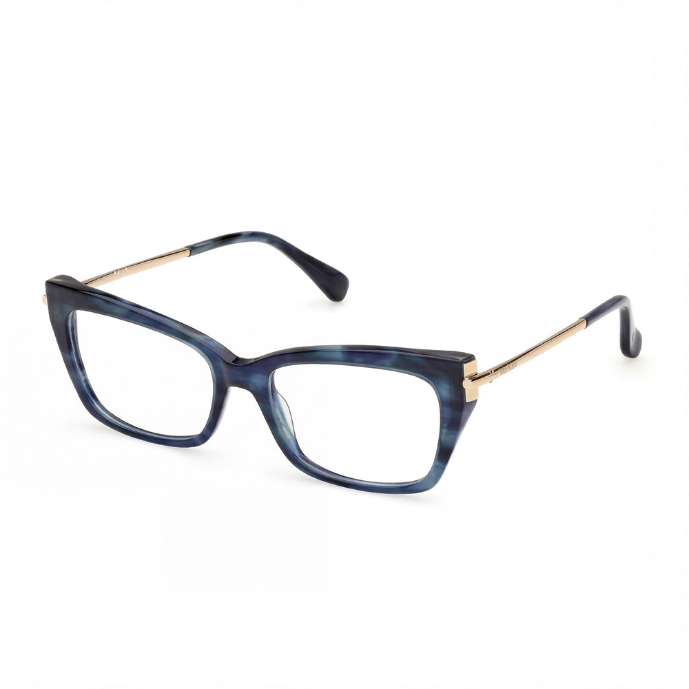 MaxMara Men's Eyewear, Blue Plastic Frame, Multicoloured Polarized Polycarbonate Lenses, 53-17-140